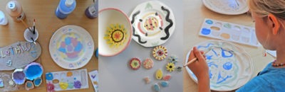 Atelier décoration sur faïence