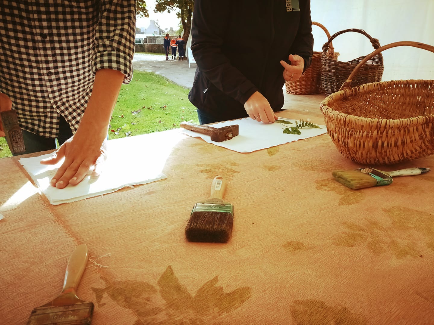 Atelier d'empreintes végétales