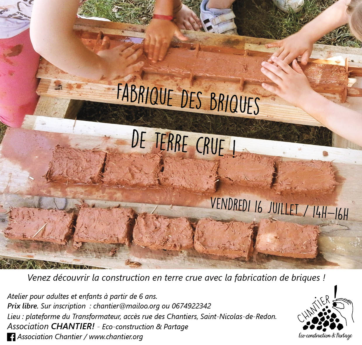 Atelier : Briques de terre crue !