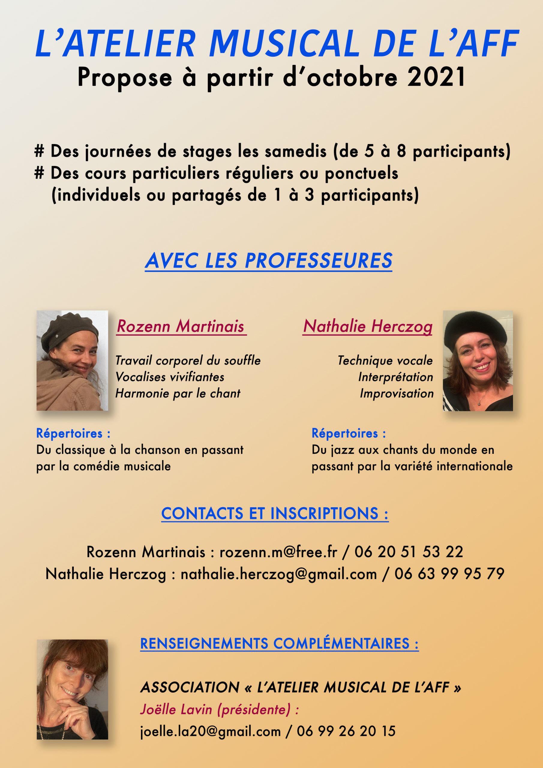 Stage de chant et techniques vocales