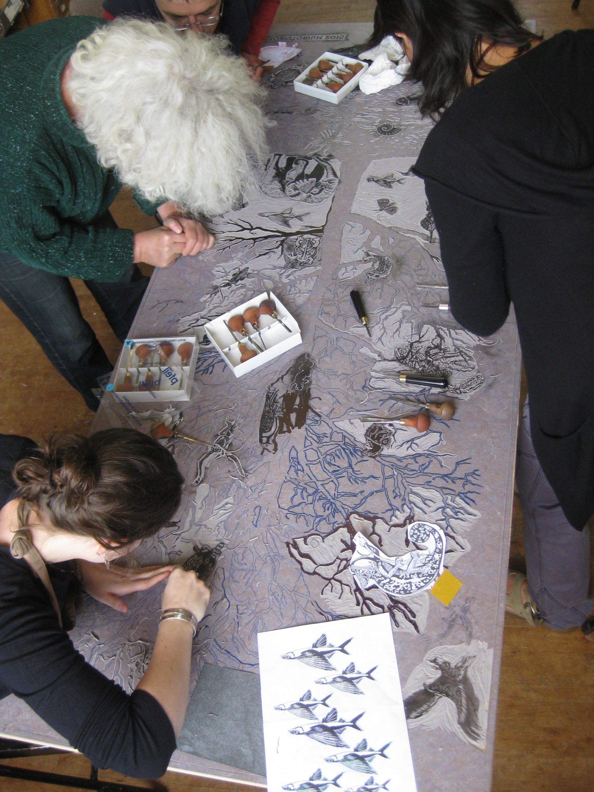 Vernissage à l'atelier de gravure Brito