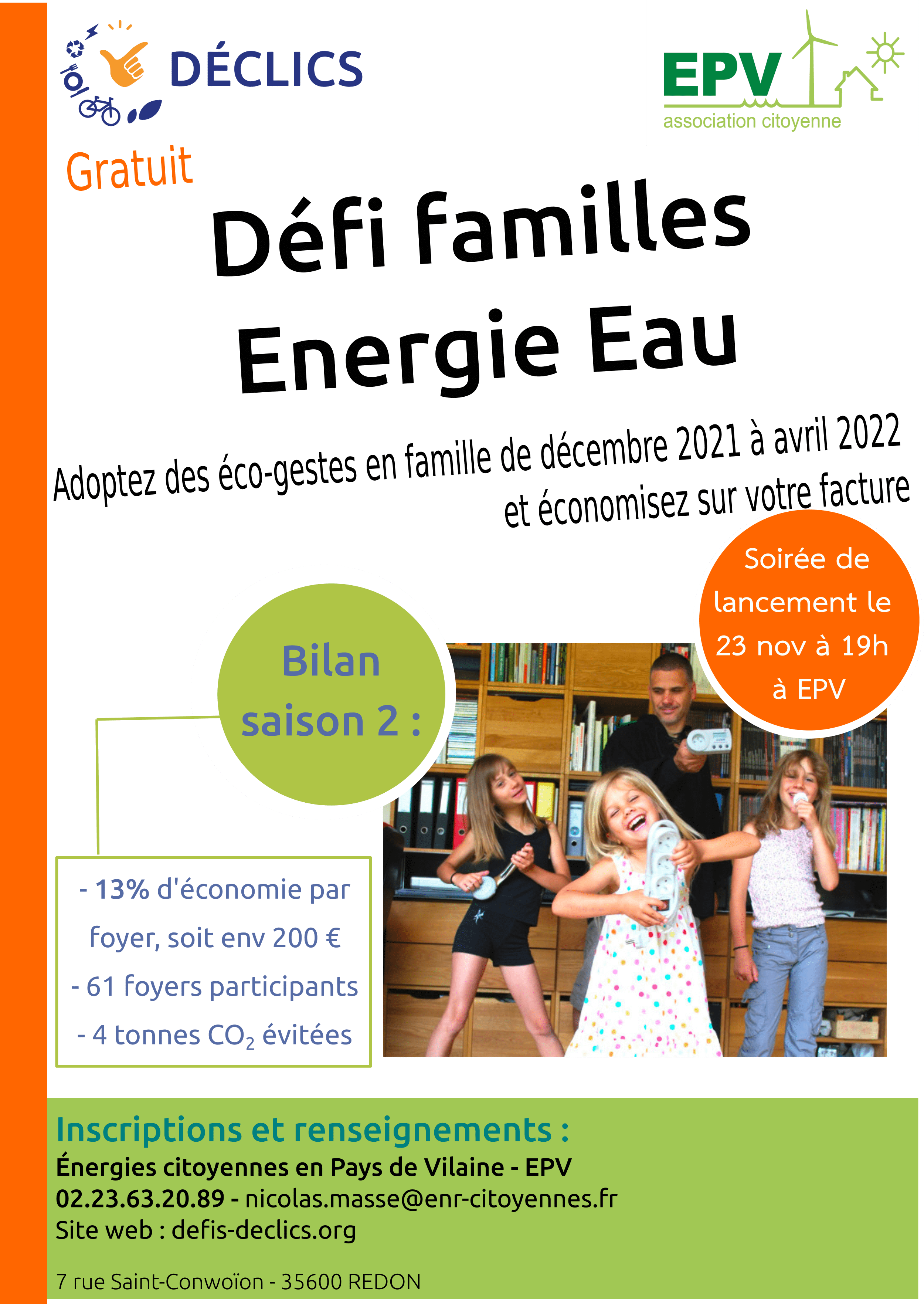 Evenement de Lancement du Défi Famille Energie EPV