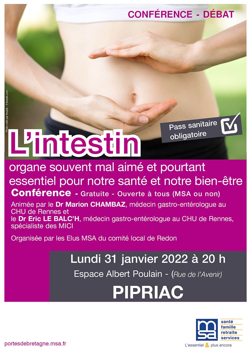 Conférence sur l'intestin (initialement prévue le 31 janvier)