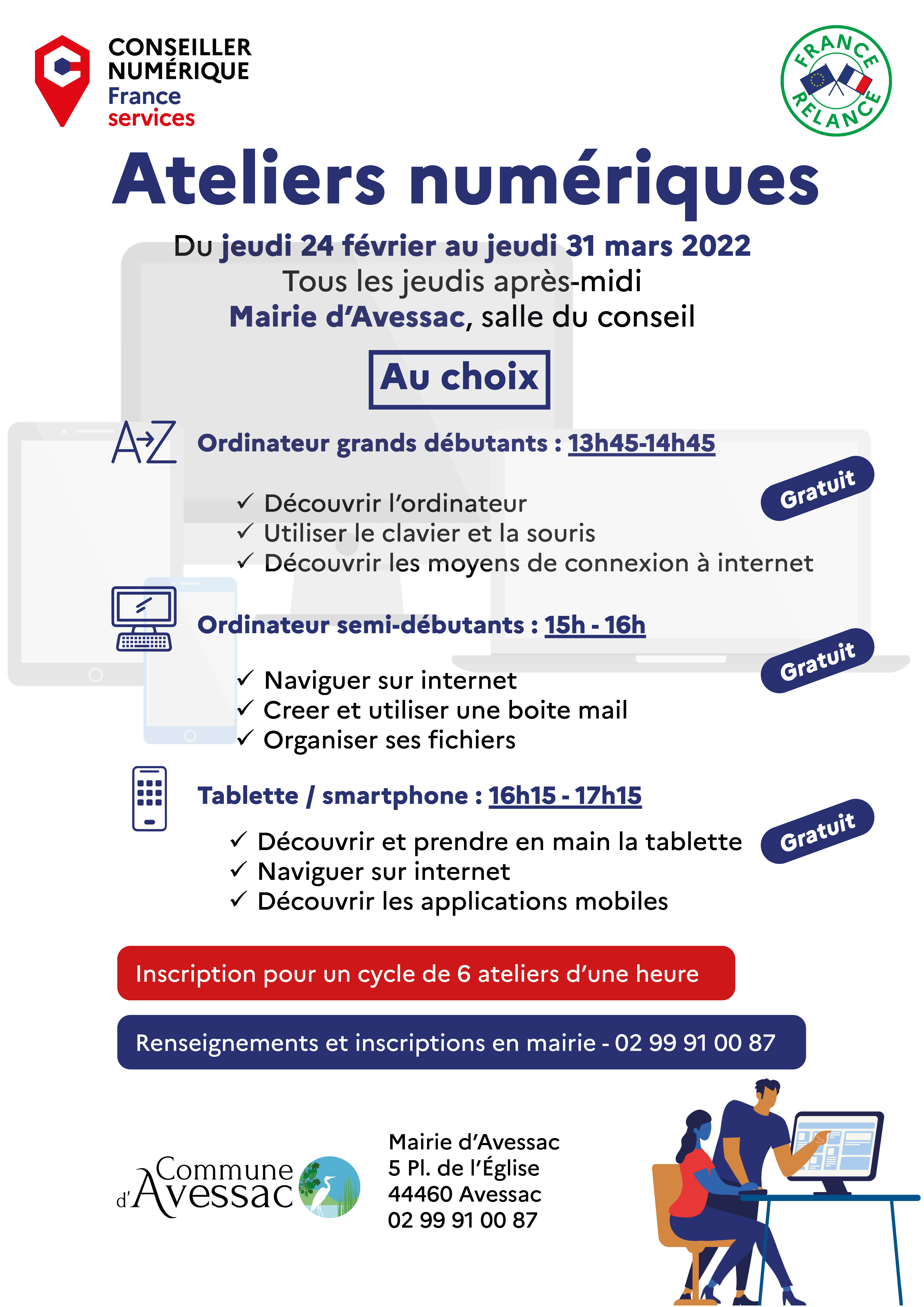 Ateliers numériques gratuits