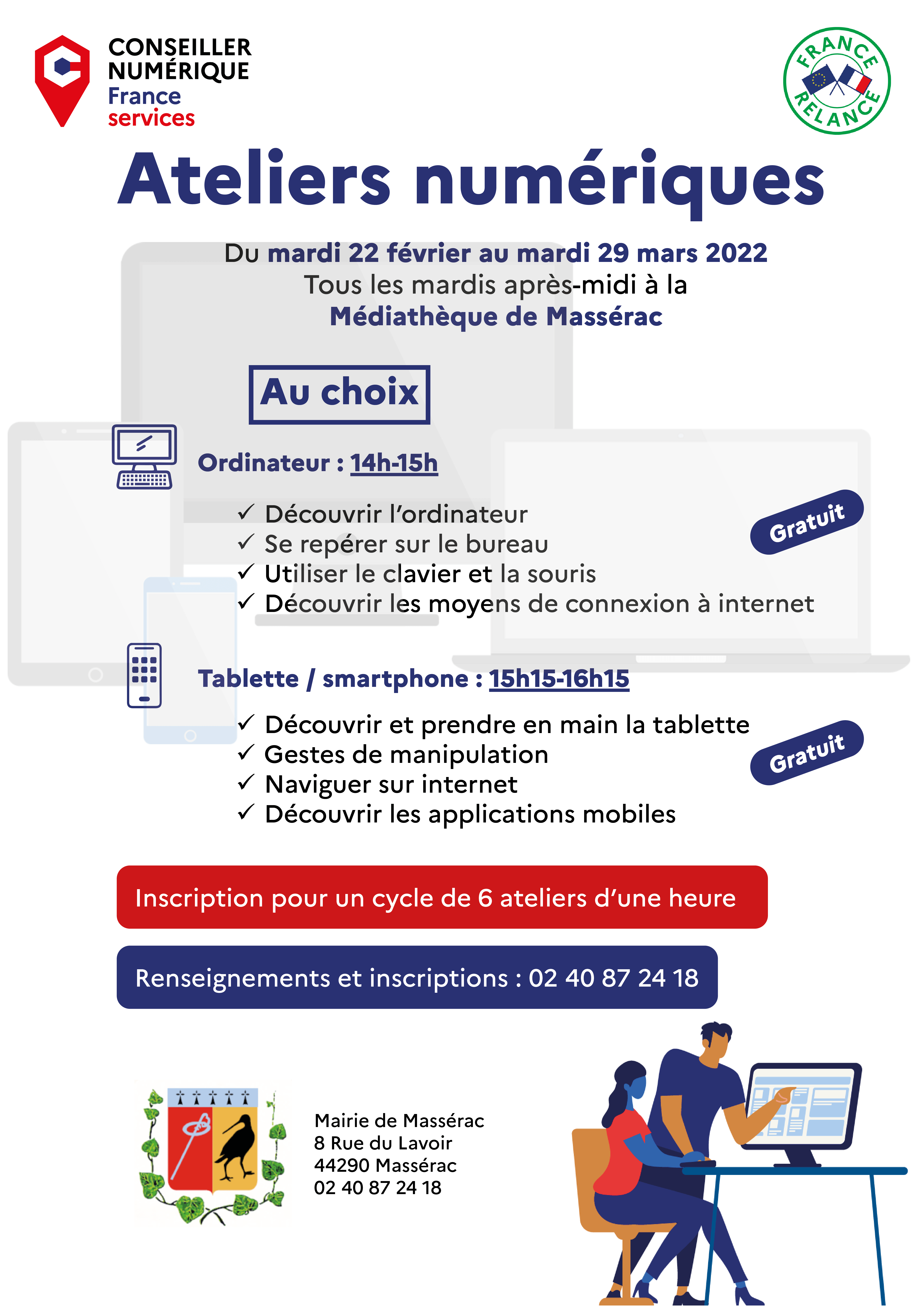 Ateliers numériques gratuits