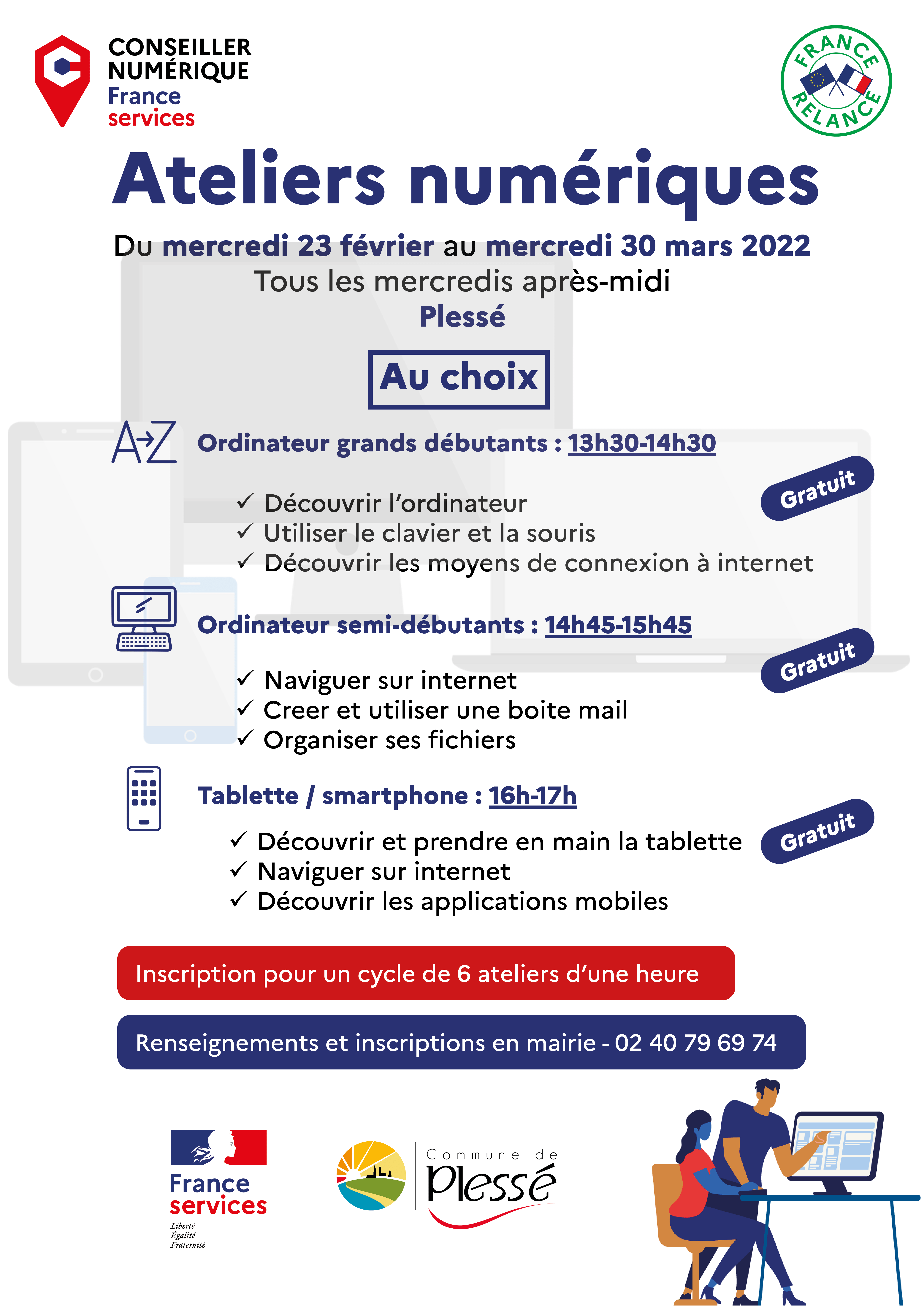 Ateliers numériques gratuits