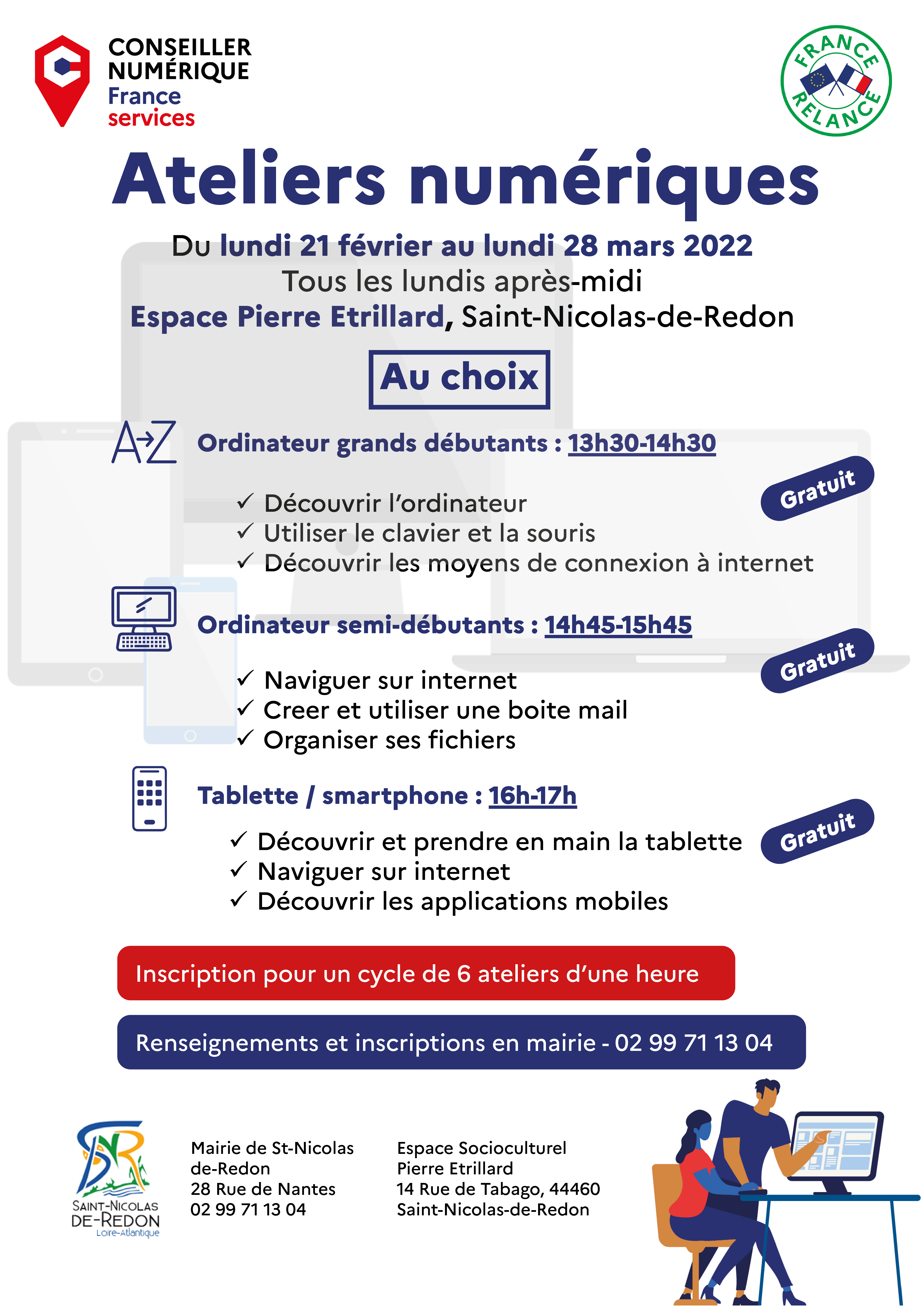 Ateliers numériques gratuits