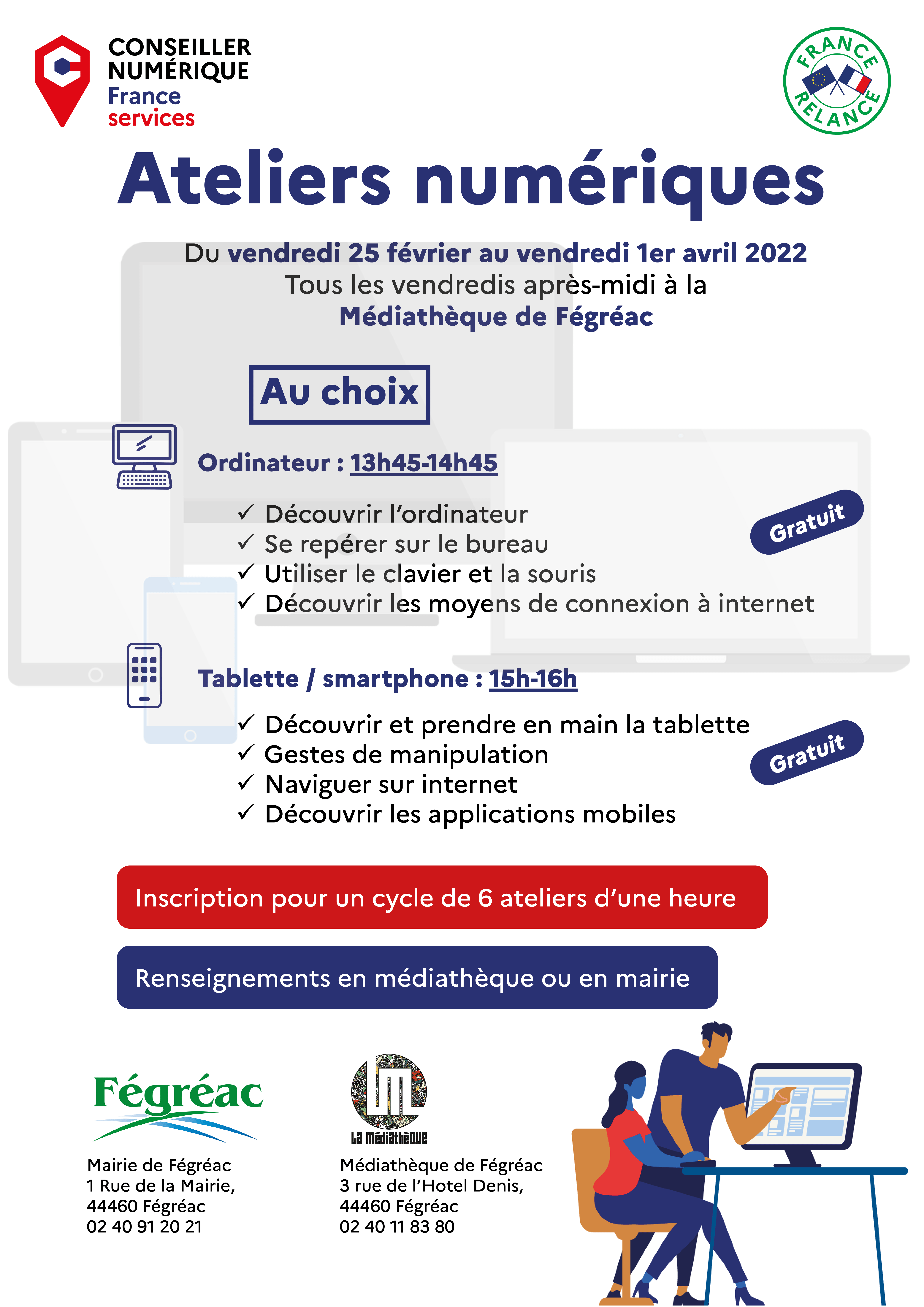 Ateliers numériques gratuits