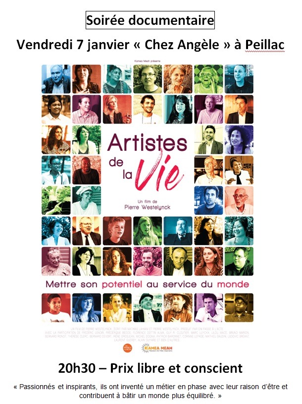 Projection : "Artistes de la vie" de Pierre Westelynck