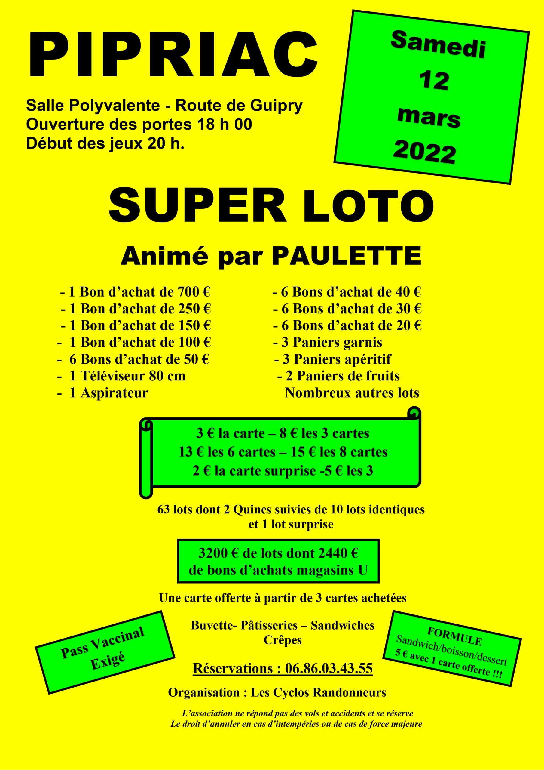 Super Loto animé par Paulette