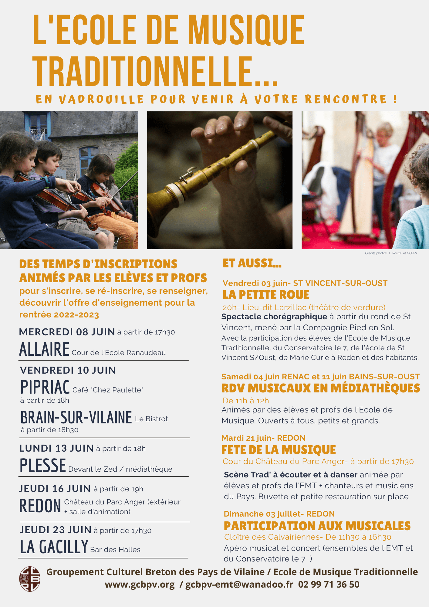 L'école de musique traditionnelle en vadrouille