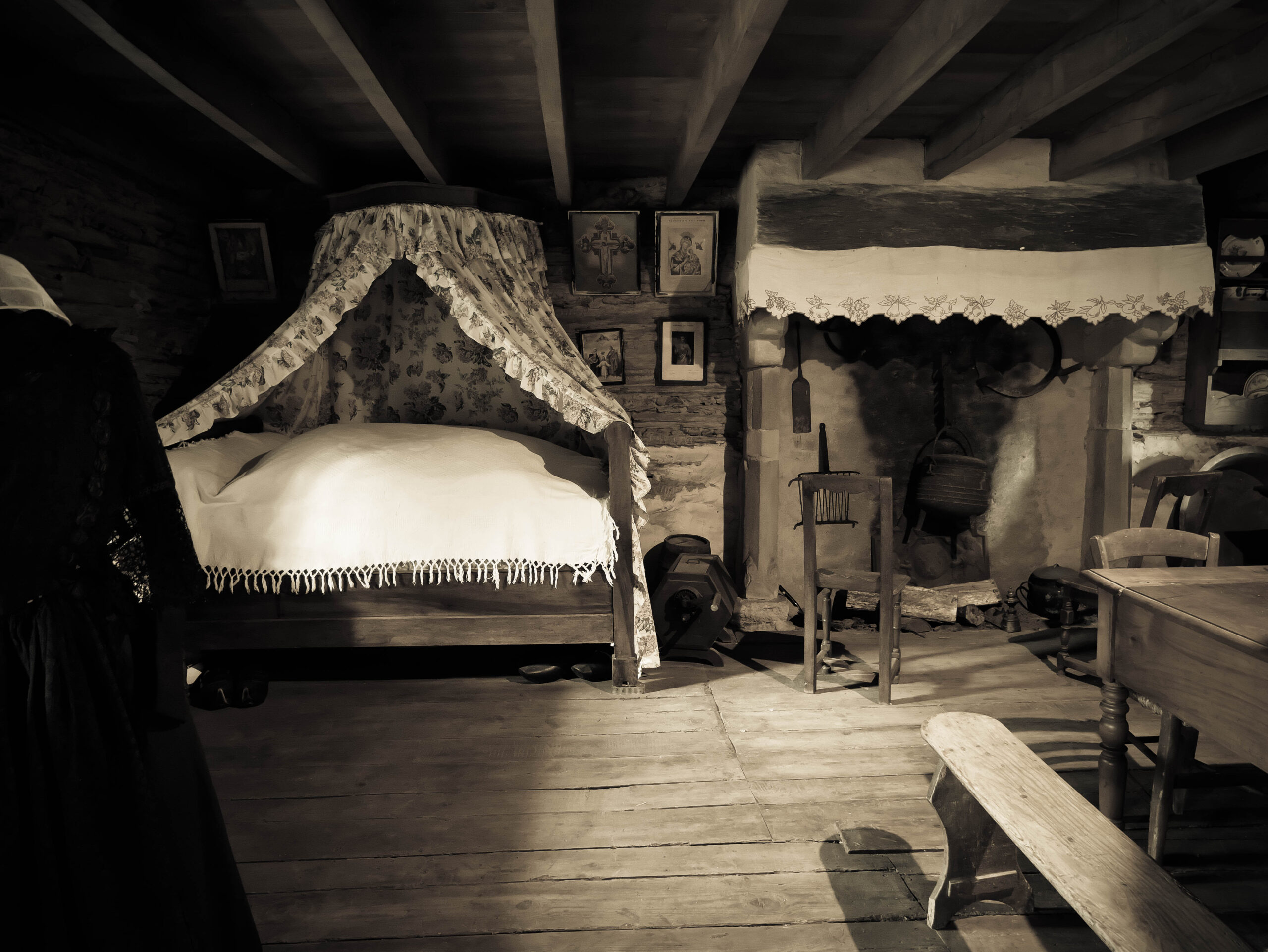Visite d'une maison auprès des marais