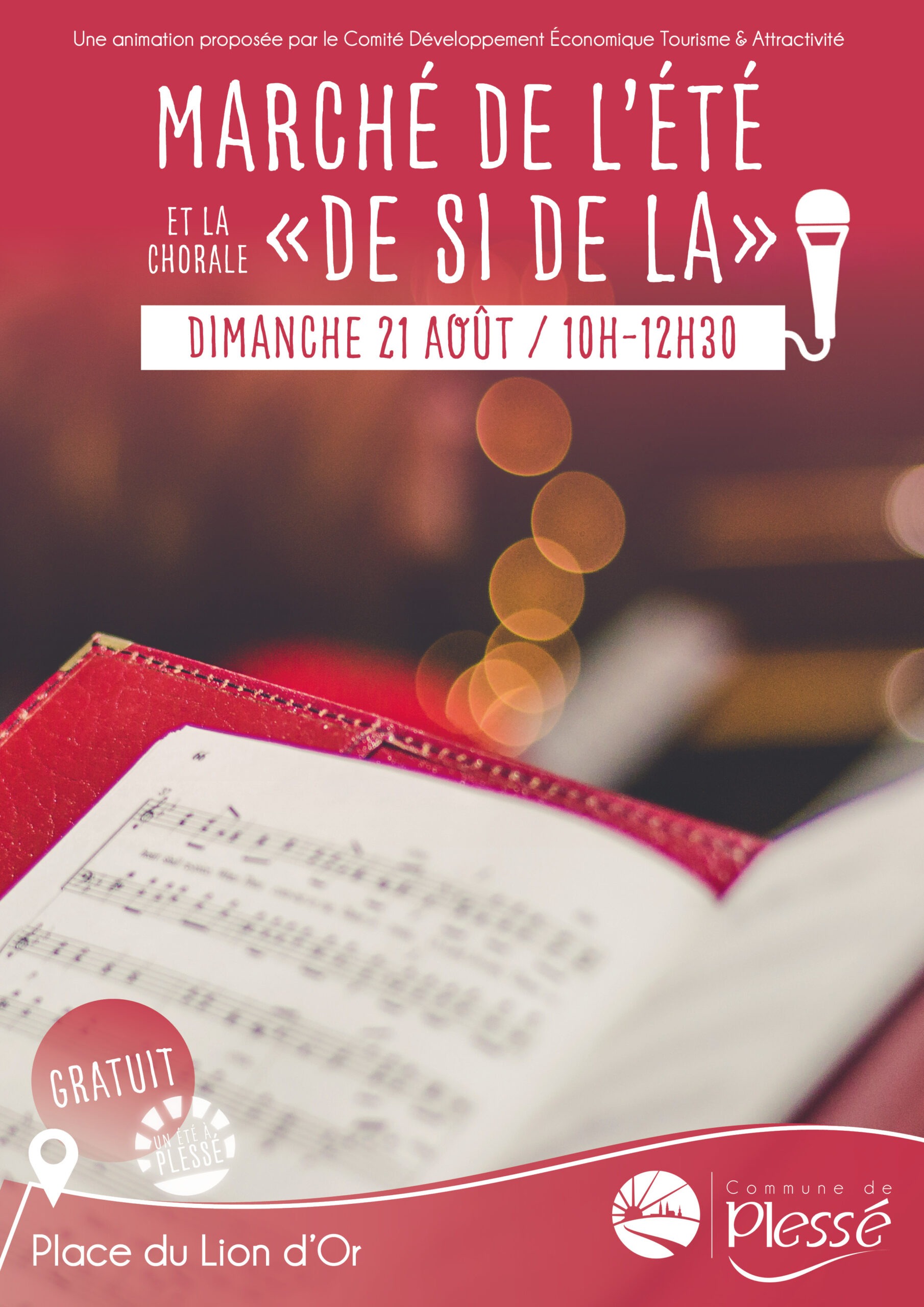 Marché de l'été avec la chorale de Si et de La