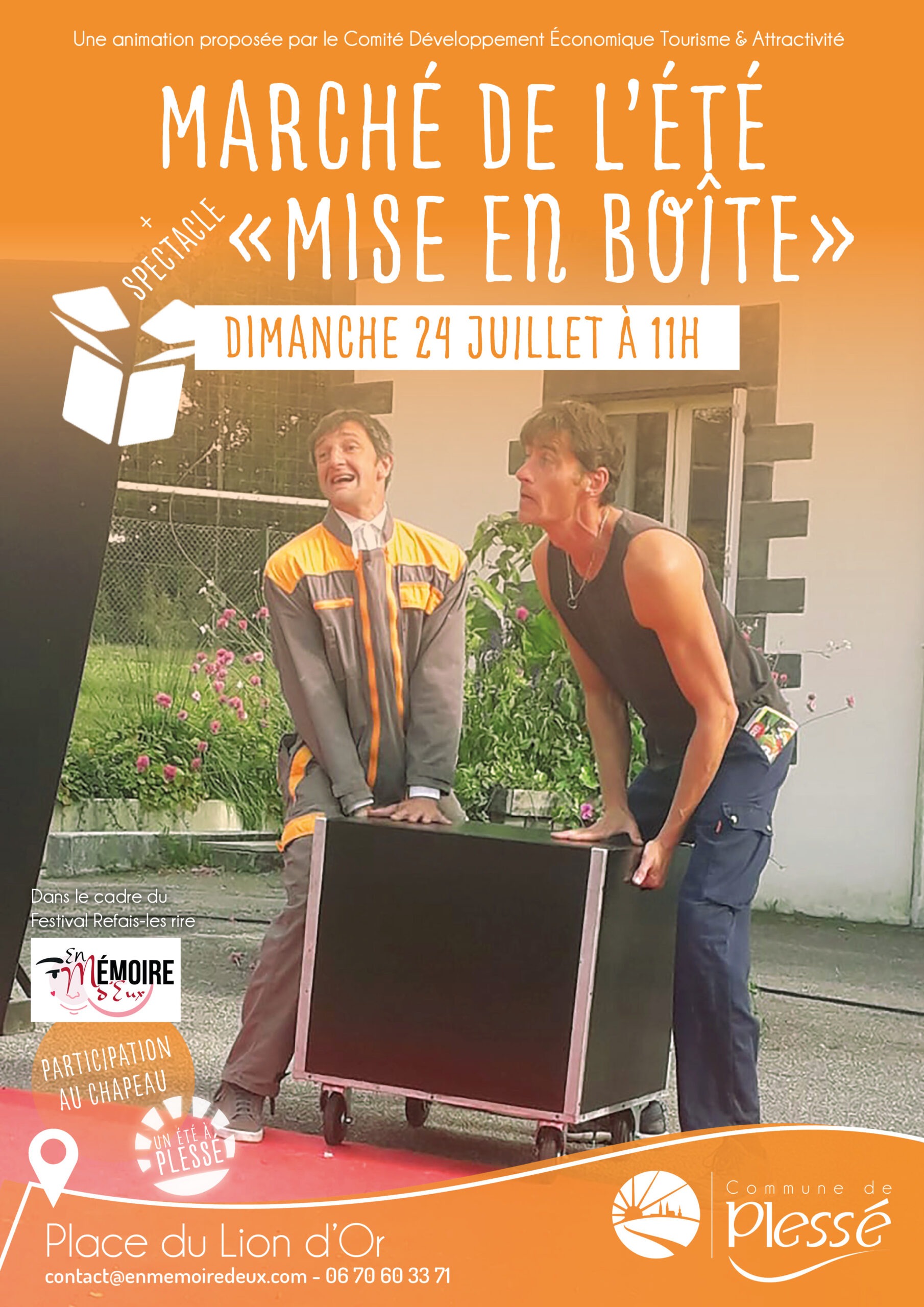 Marché de l'été : Spectacle Mise en boîte