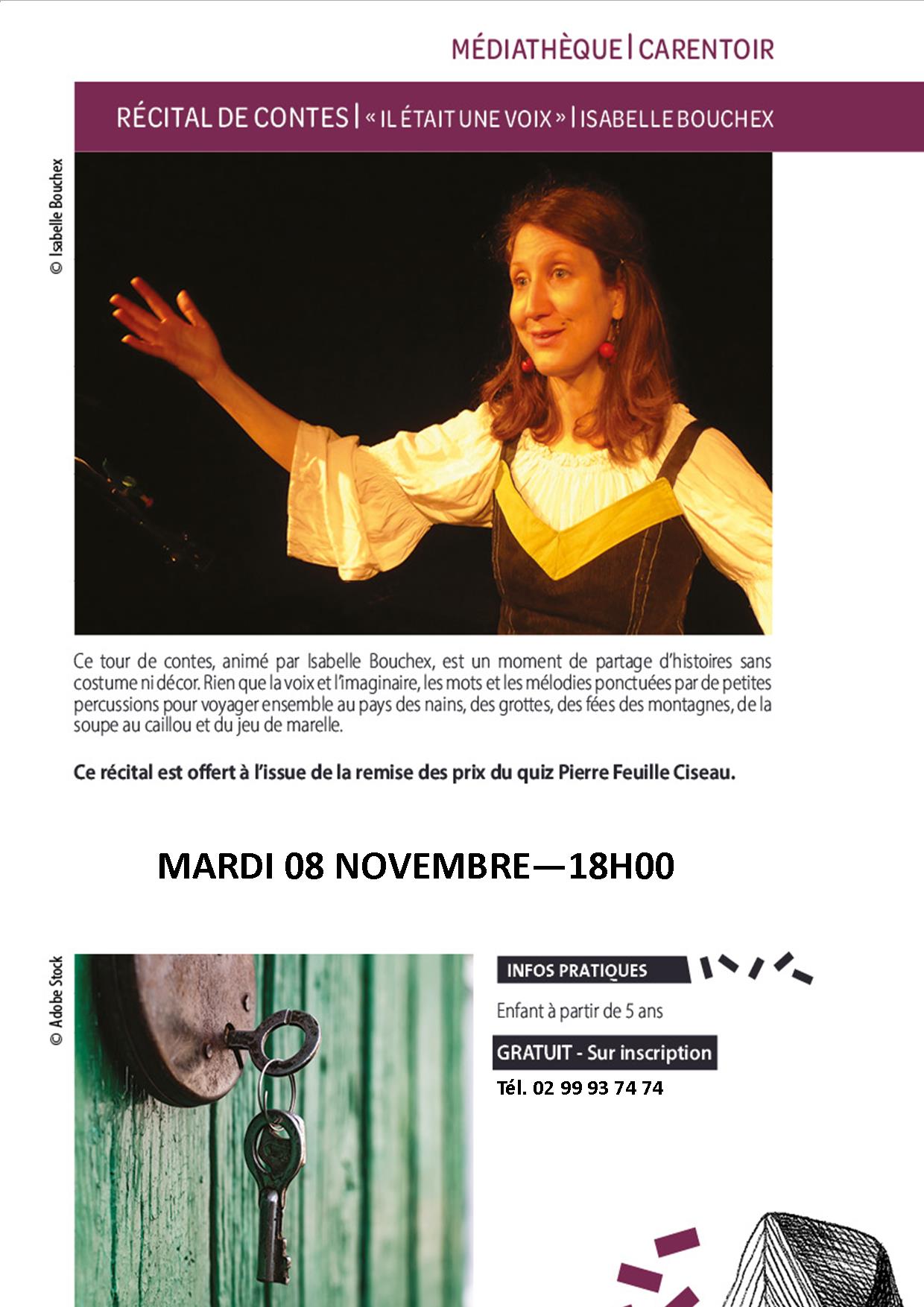 Récital de contes "Il était une voix"
