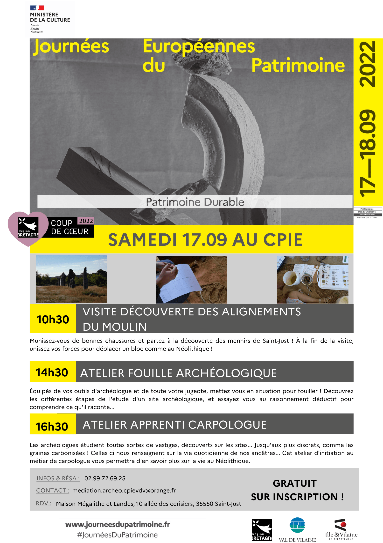 Atelier fouille Archéologique - Journées du Patrimoine