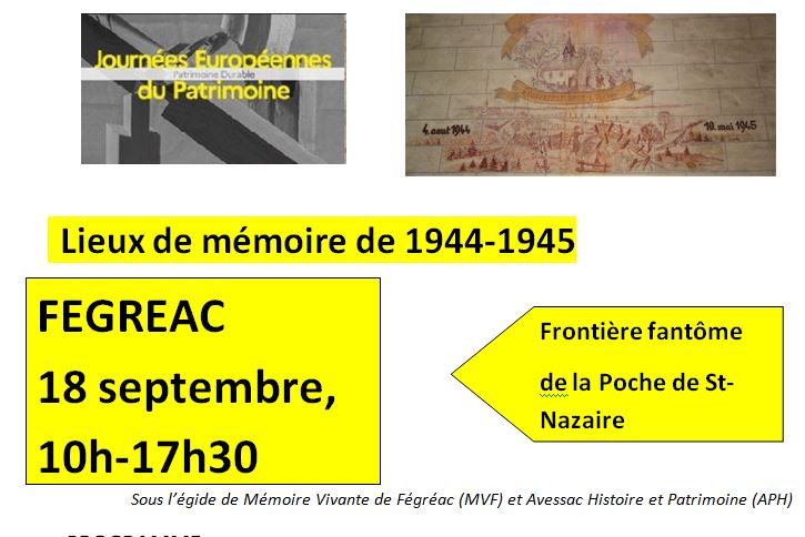 Journée du Patrimoine 18 septembre
