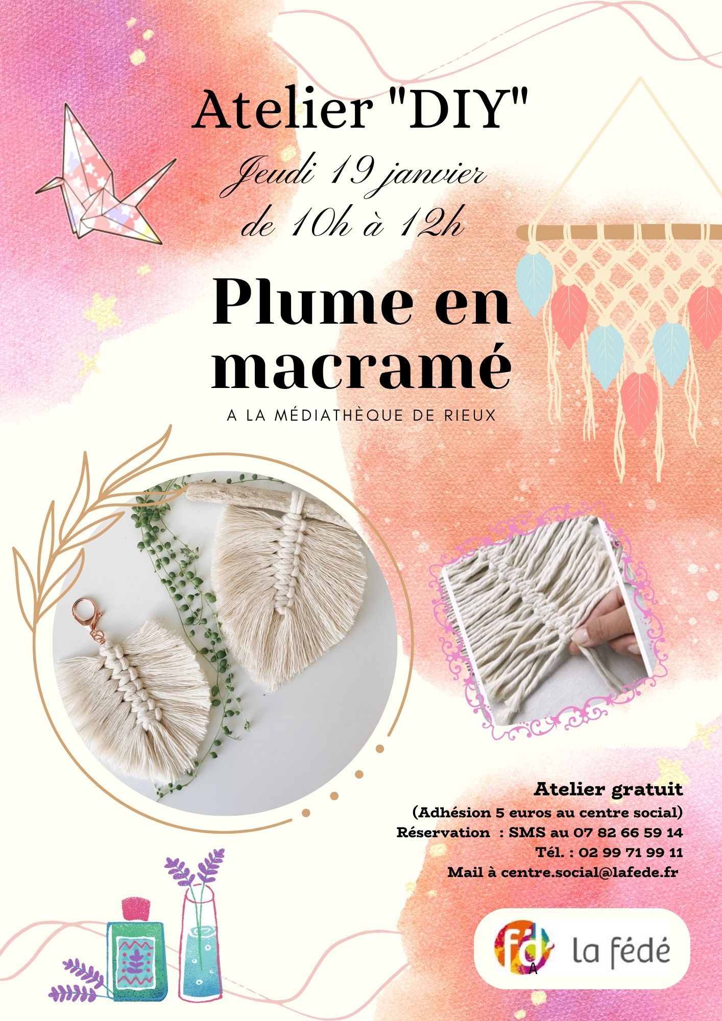 Atelier Do It Yourself : Plume En Macramé
