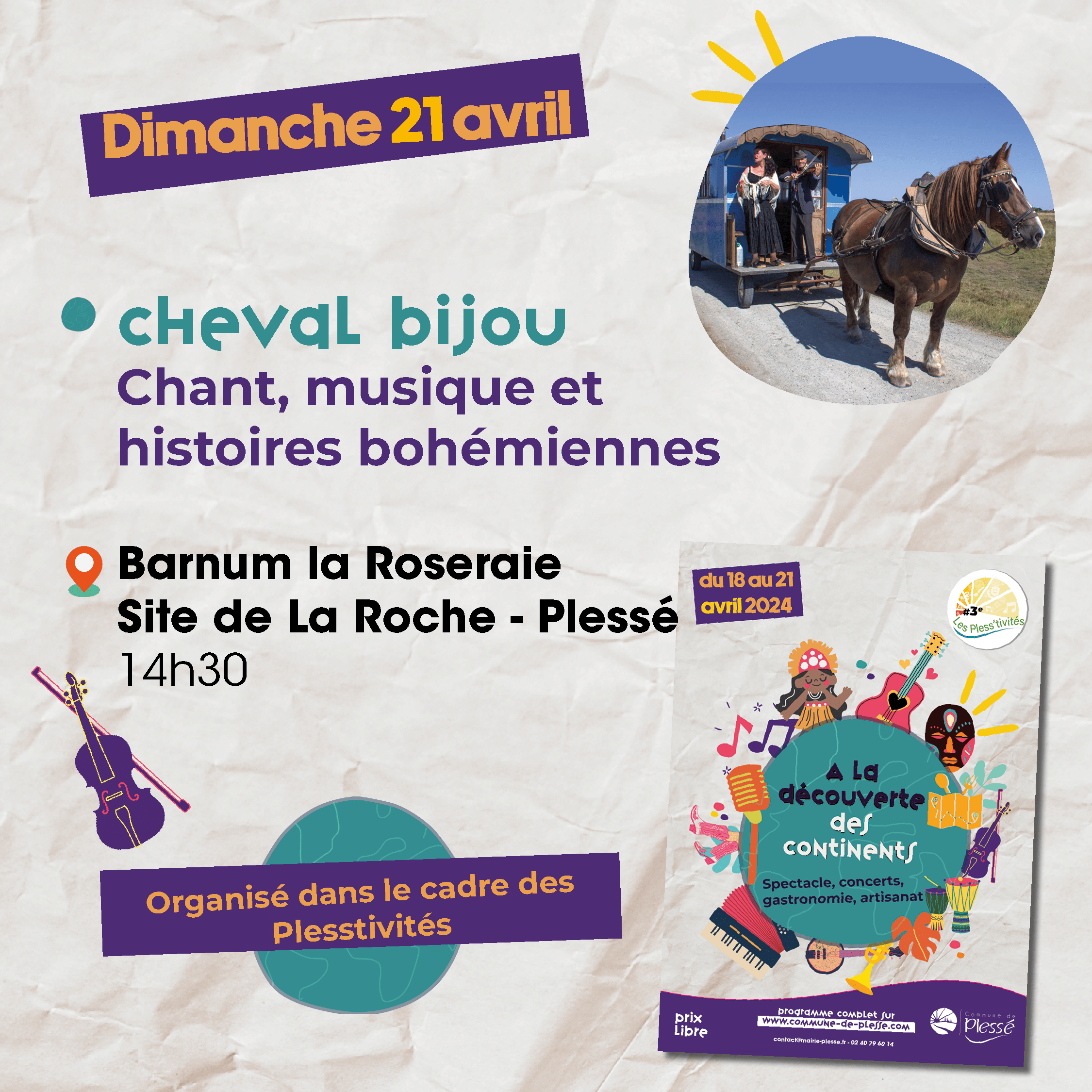 Chant, musique et Histoires Bohémiennes avec CHEVAL BIJOU