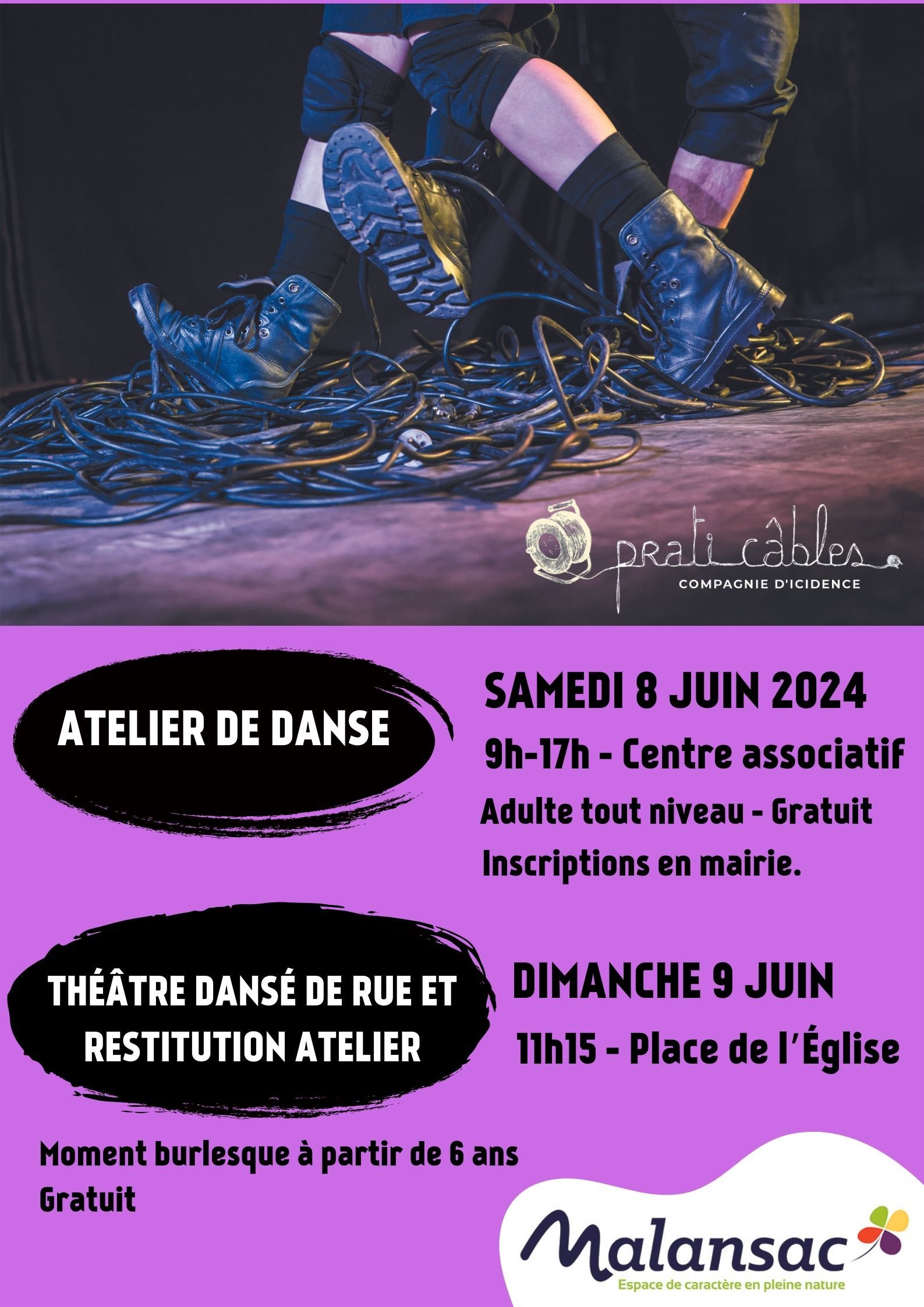 Théâtre dansé de rue Prati-câbles