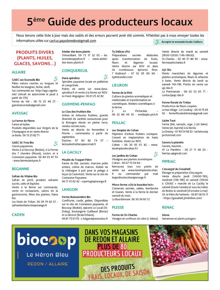 Guide des producteurs 2024