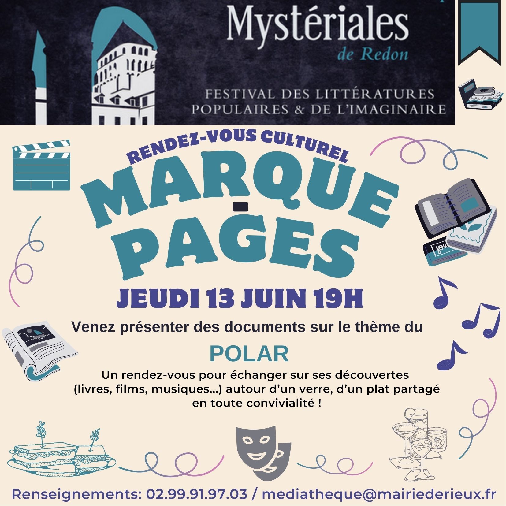 Rendez-vous culturel: Marque-pages - Les Mystériales