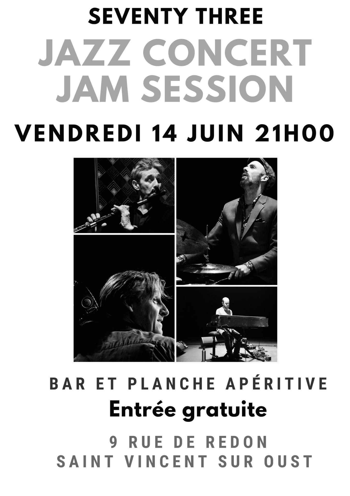 Jazz Session avec Seventhy-Three Quartet (world jazz fusion brazil)