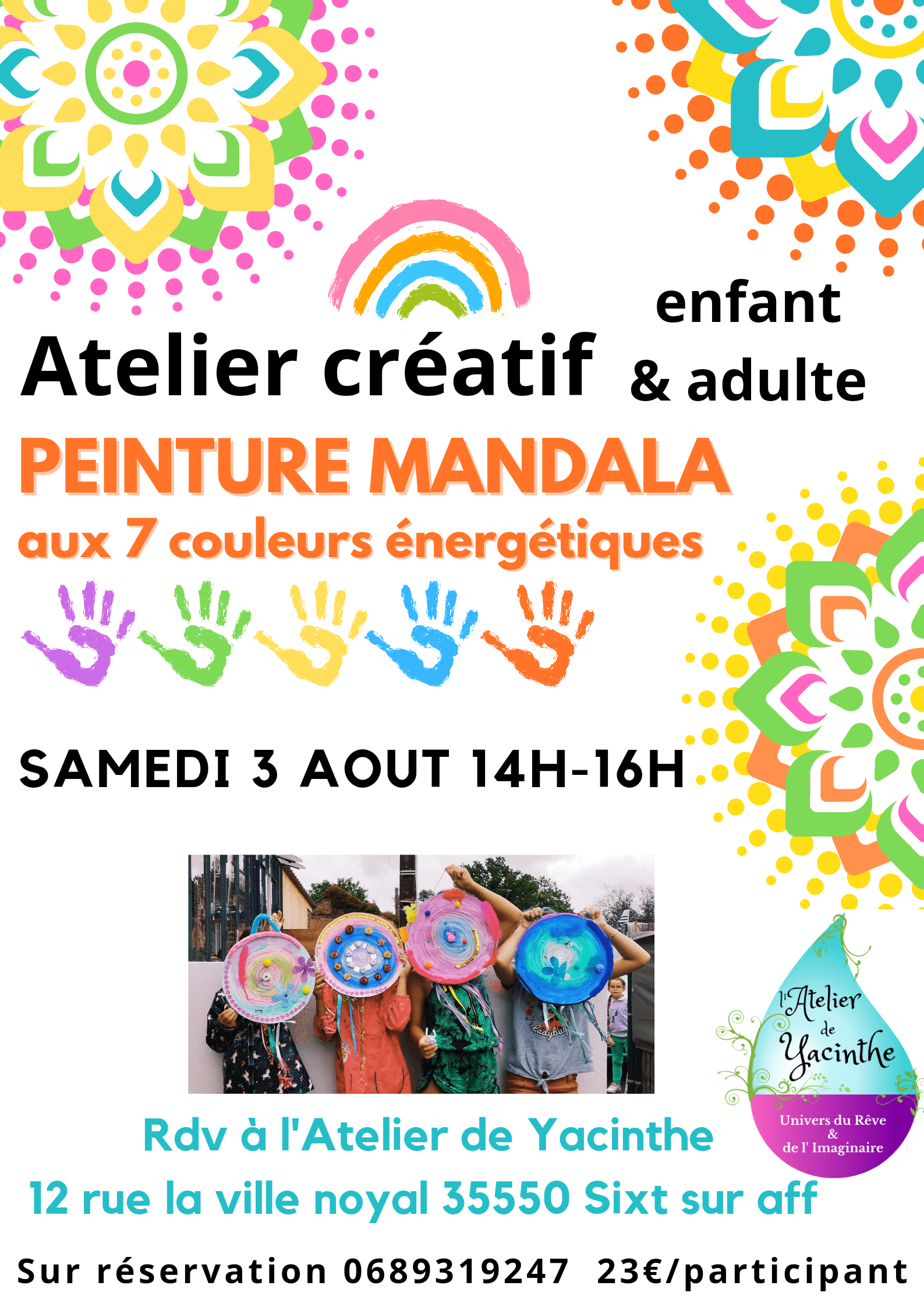 Atelier créatif enfants adultes peinture