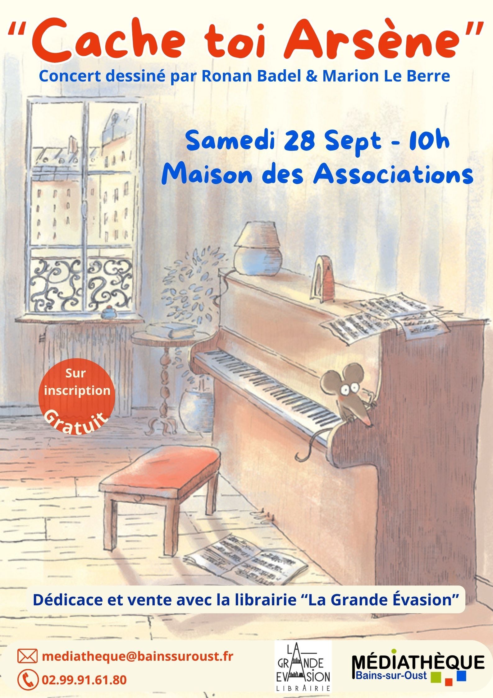 Concert dessiné Cache-toi Arsène !