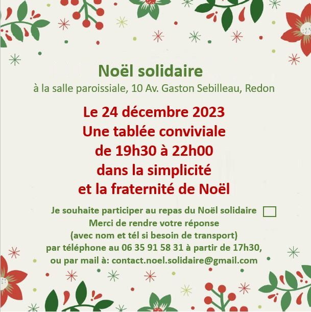 Réunion Noël solidaire 2024