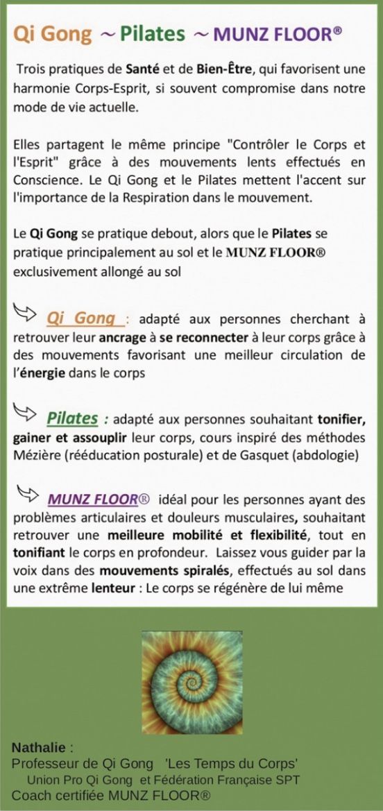 Rentrée QI GONG - PILATES - MUNZ FLOOR