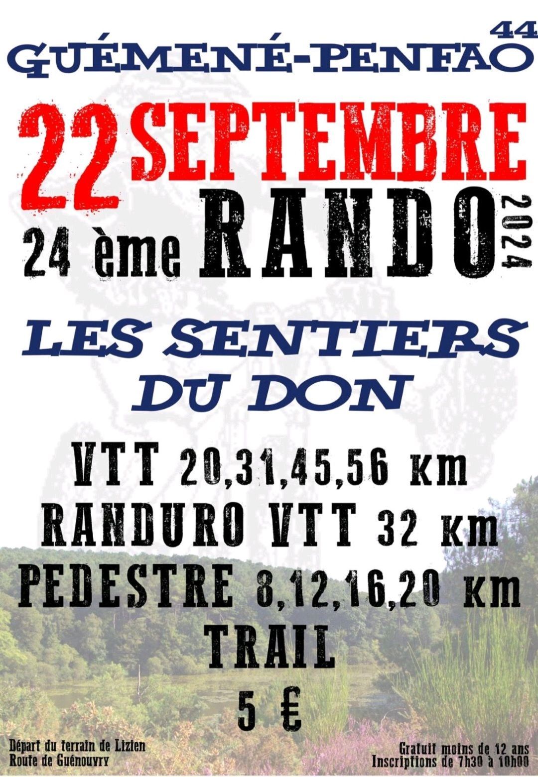 24ème RANDO "Les Sentiers du Don" à Guémené-Penfao : RANDO VTT,  Randuro VTT - RANDO Pédestre & Trail