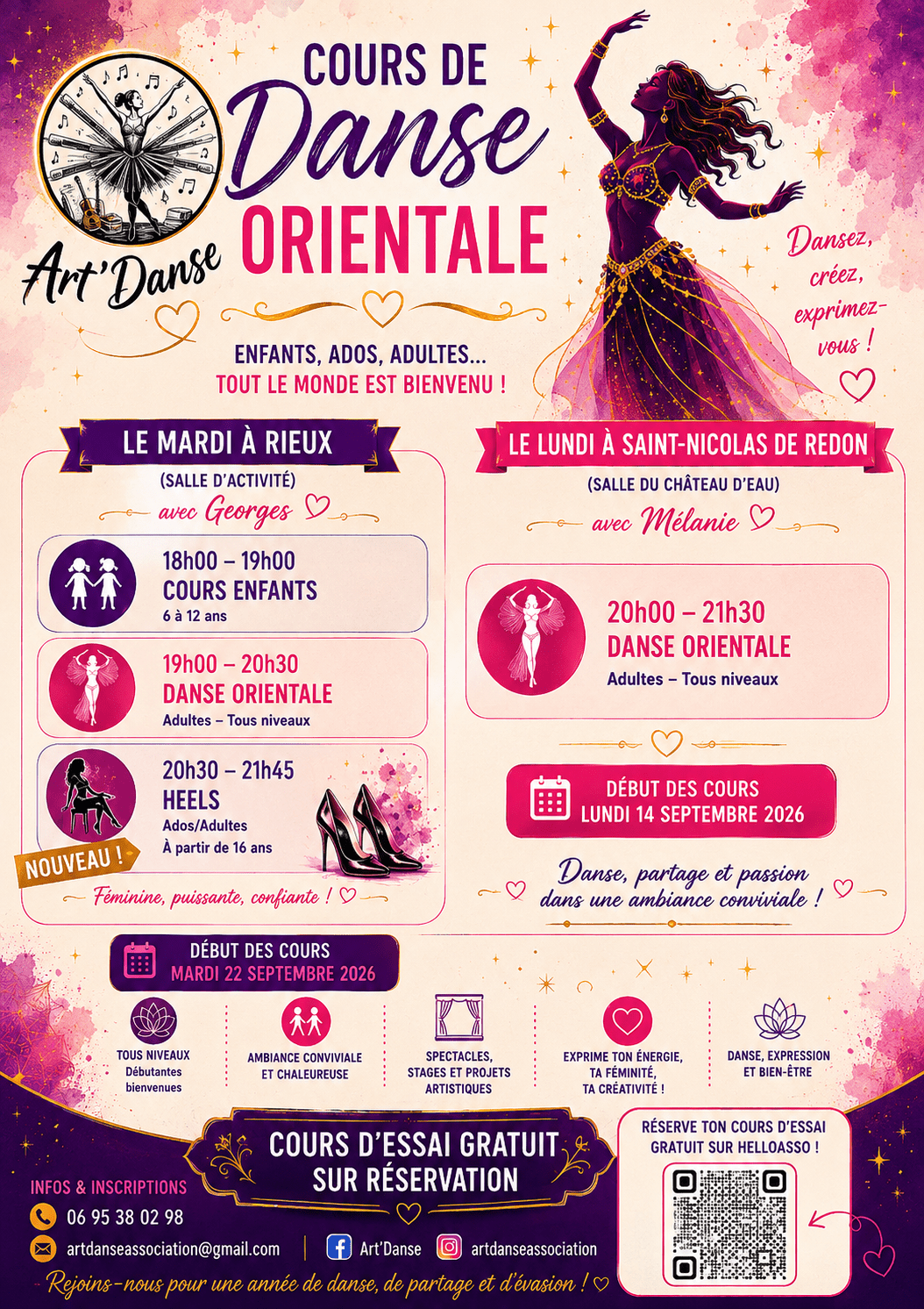 Cours de danse orientale saison 2026-2027