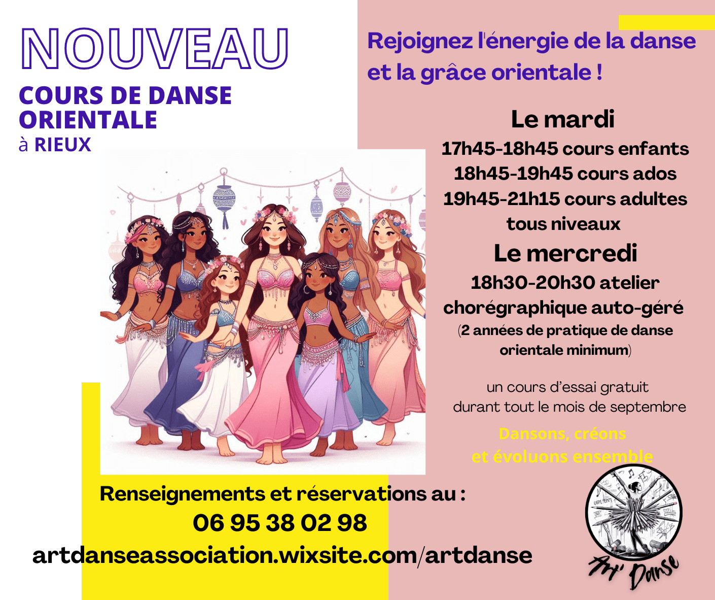 Cours de danse orientale saison 2024-2025