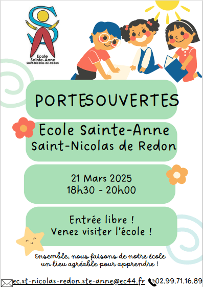 Porte ouverte école Sainte-Anne
