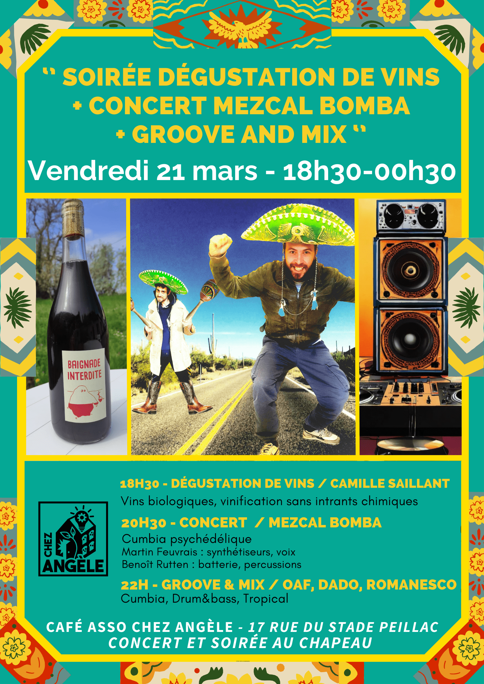 Soirée vins / concert / groove and mix