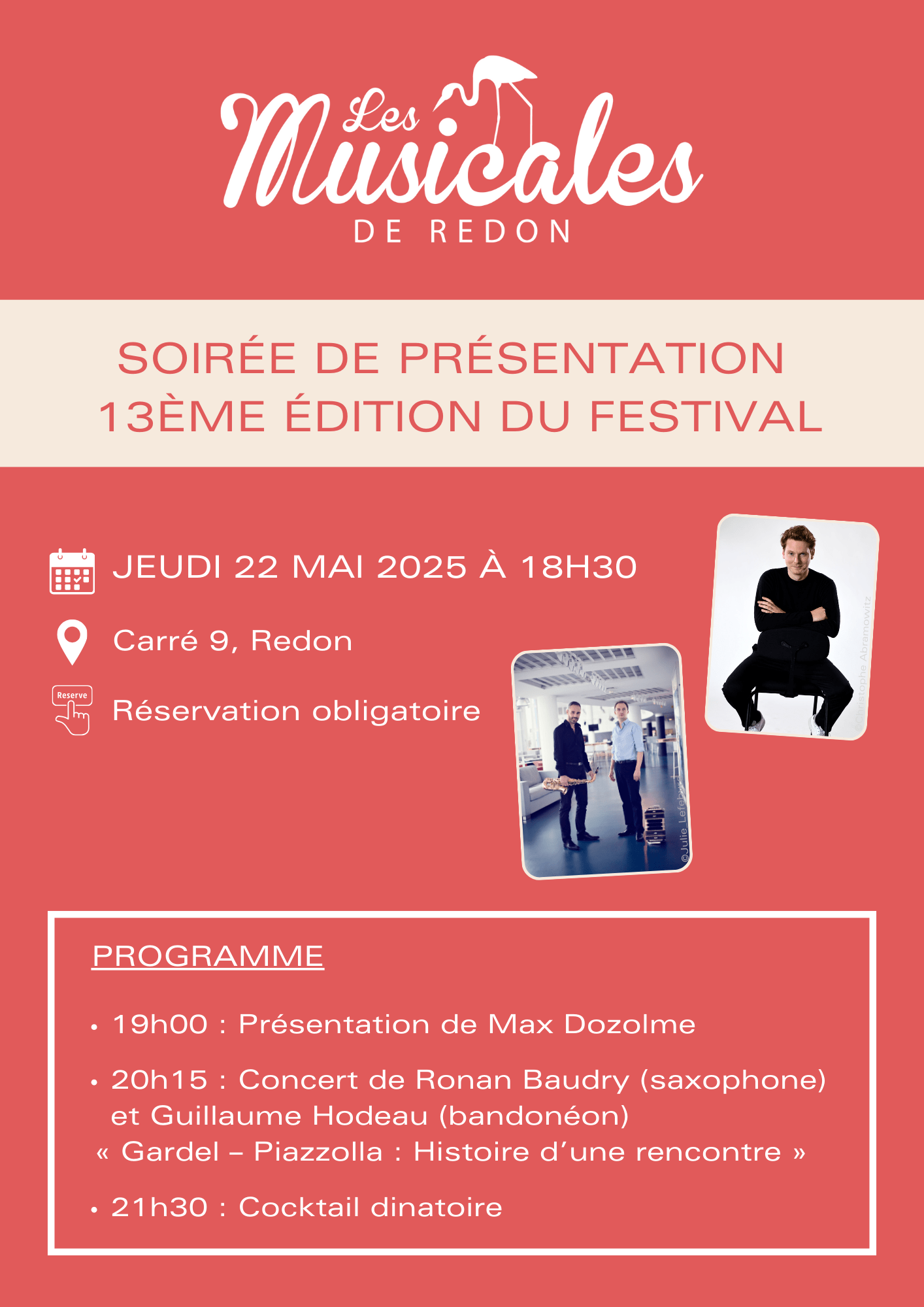 Soirée présentation 13ème "Musicales de Redon"