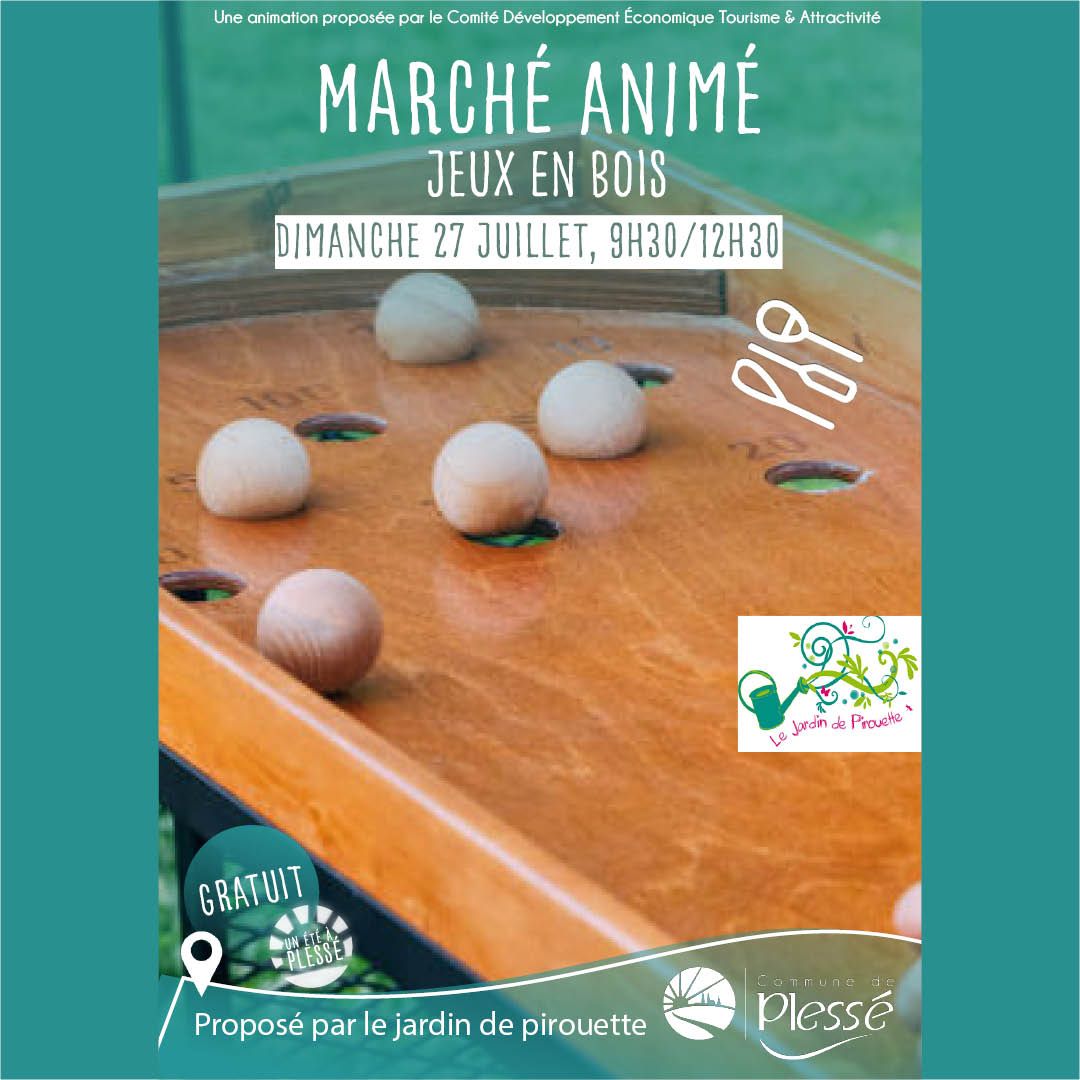 Marché animé: Jeux en bois