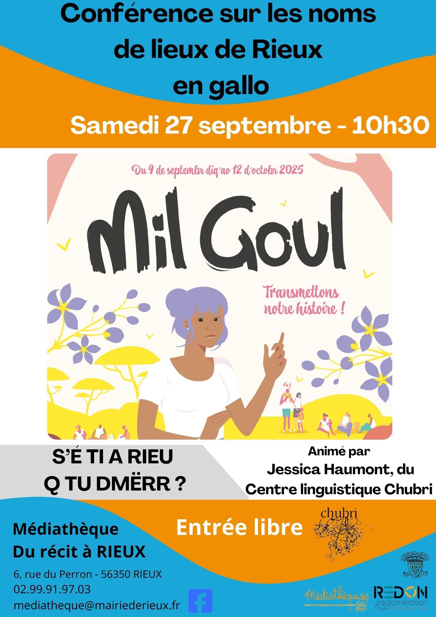 Mini-conférence sur les noms de villages de Rieux en gallo - Festival Mil Goul