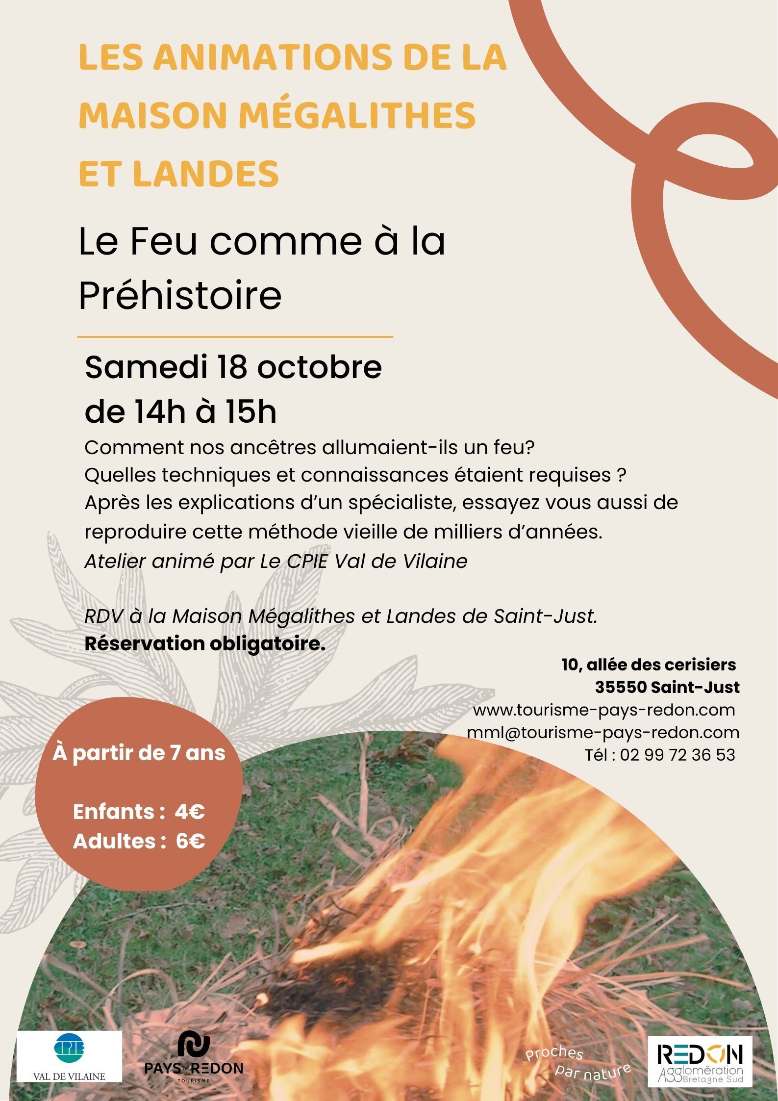 Atelier Feu comme à la Préhistoire