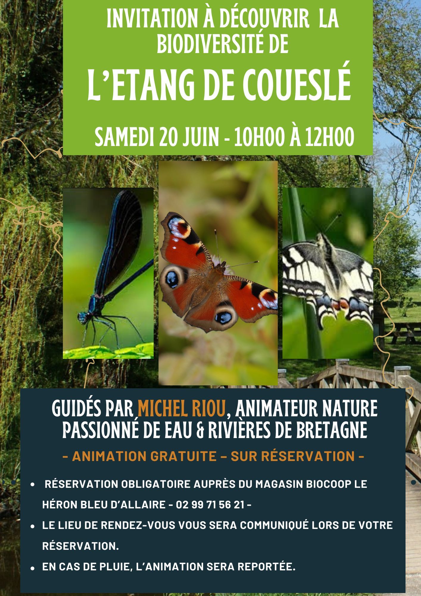 Sortie nature : invitation à découvrir la Biodiversité de l'étang de Coueslé.