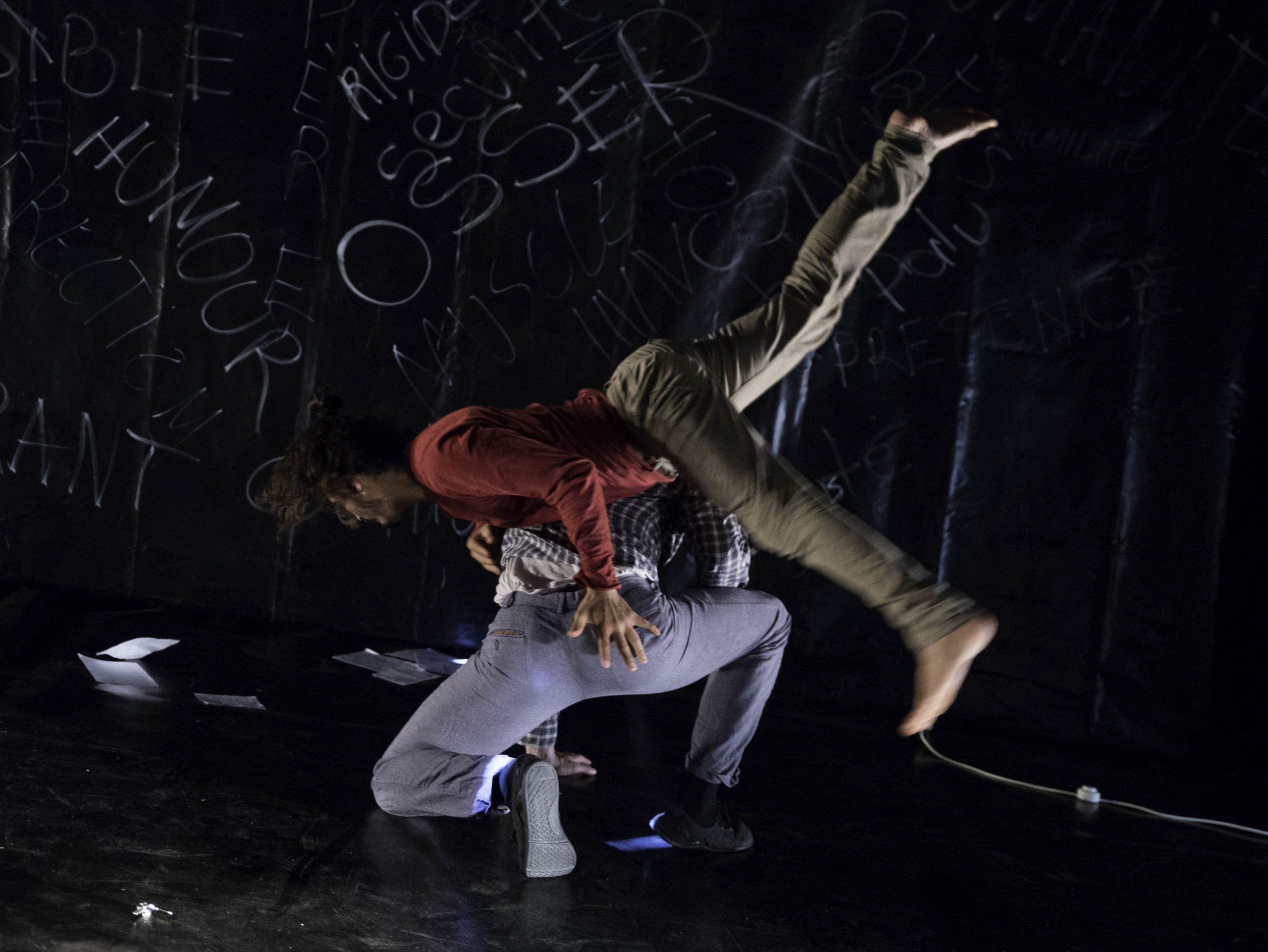 Stage de partnering, Portées en mouvement dansé