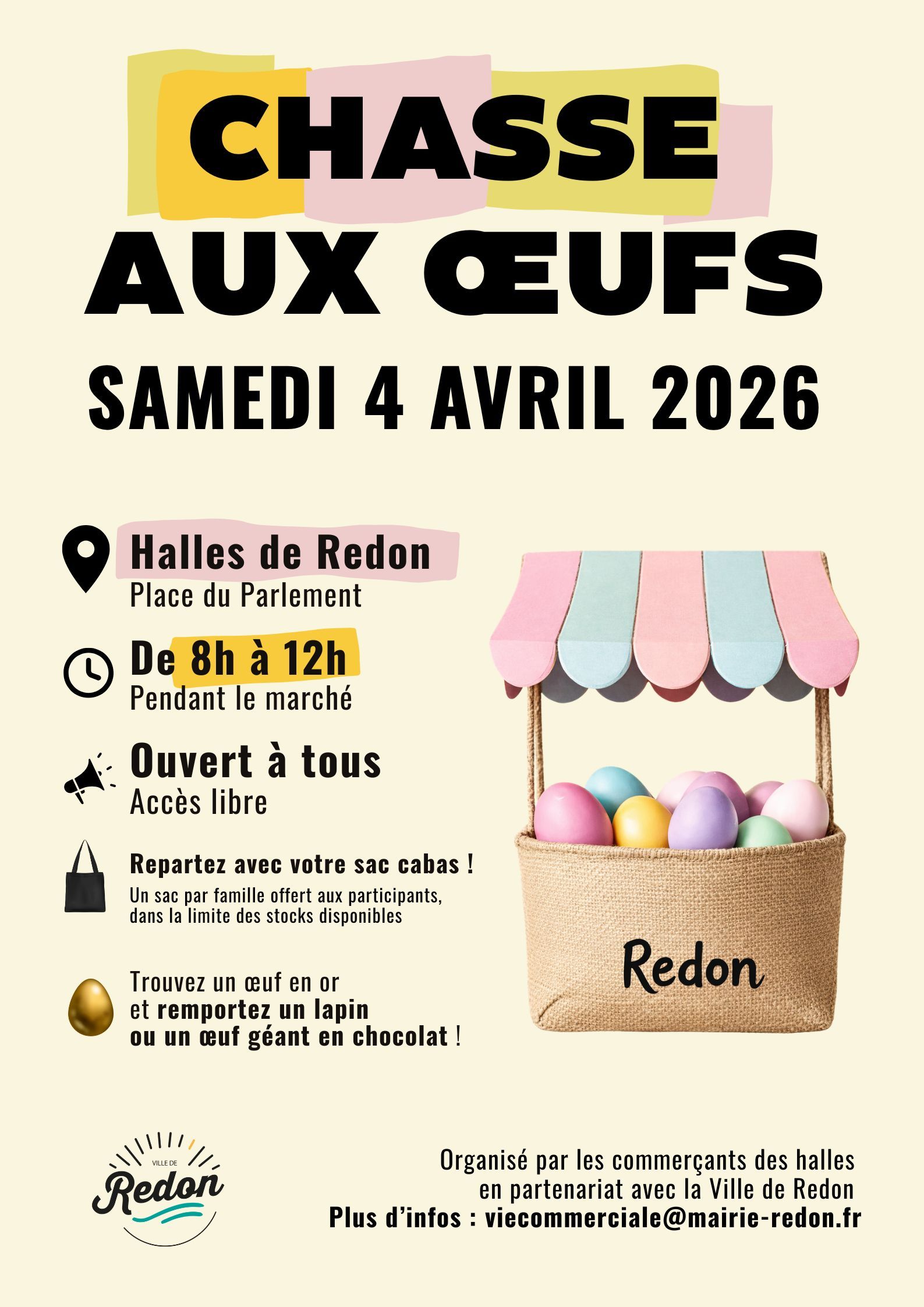 Chasse aux œufs aux Halles de Redon
