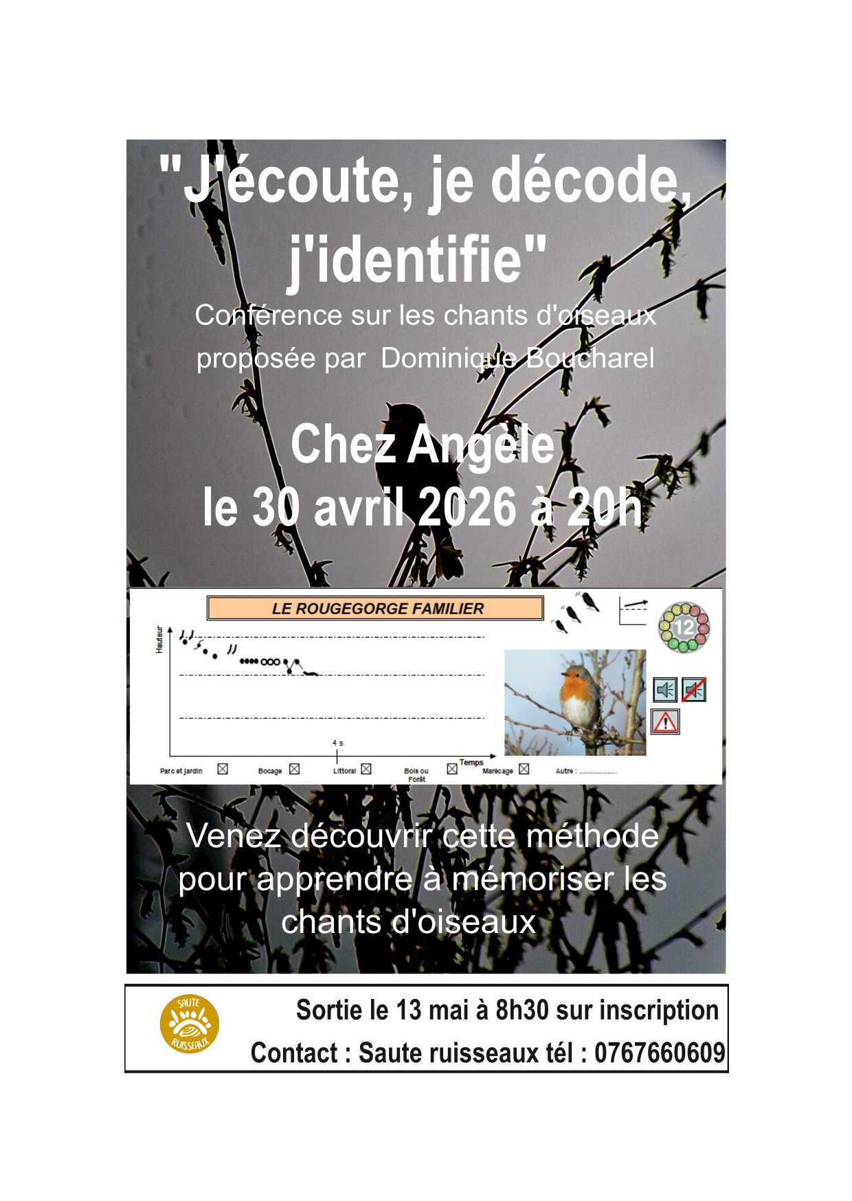 (re) Découverte des chants d'oiseaux -  J'écoute, je décode, j'identifie