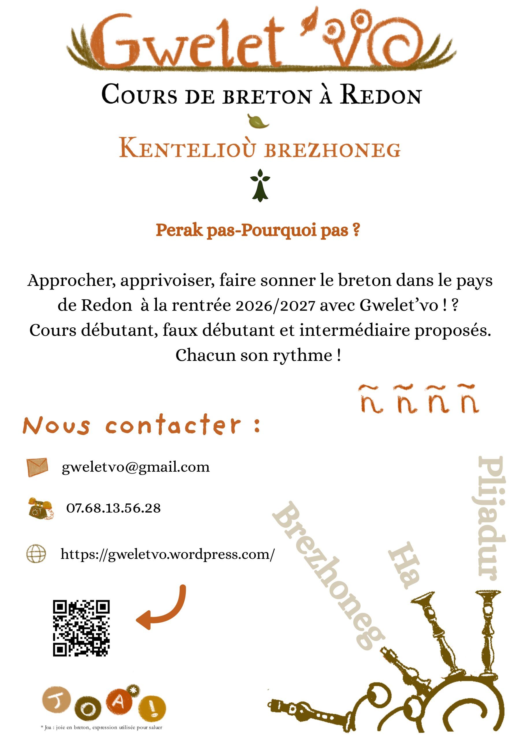 Reprise des cours de breton