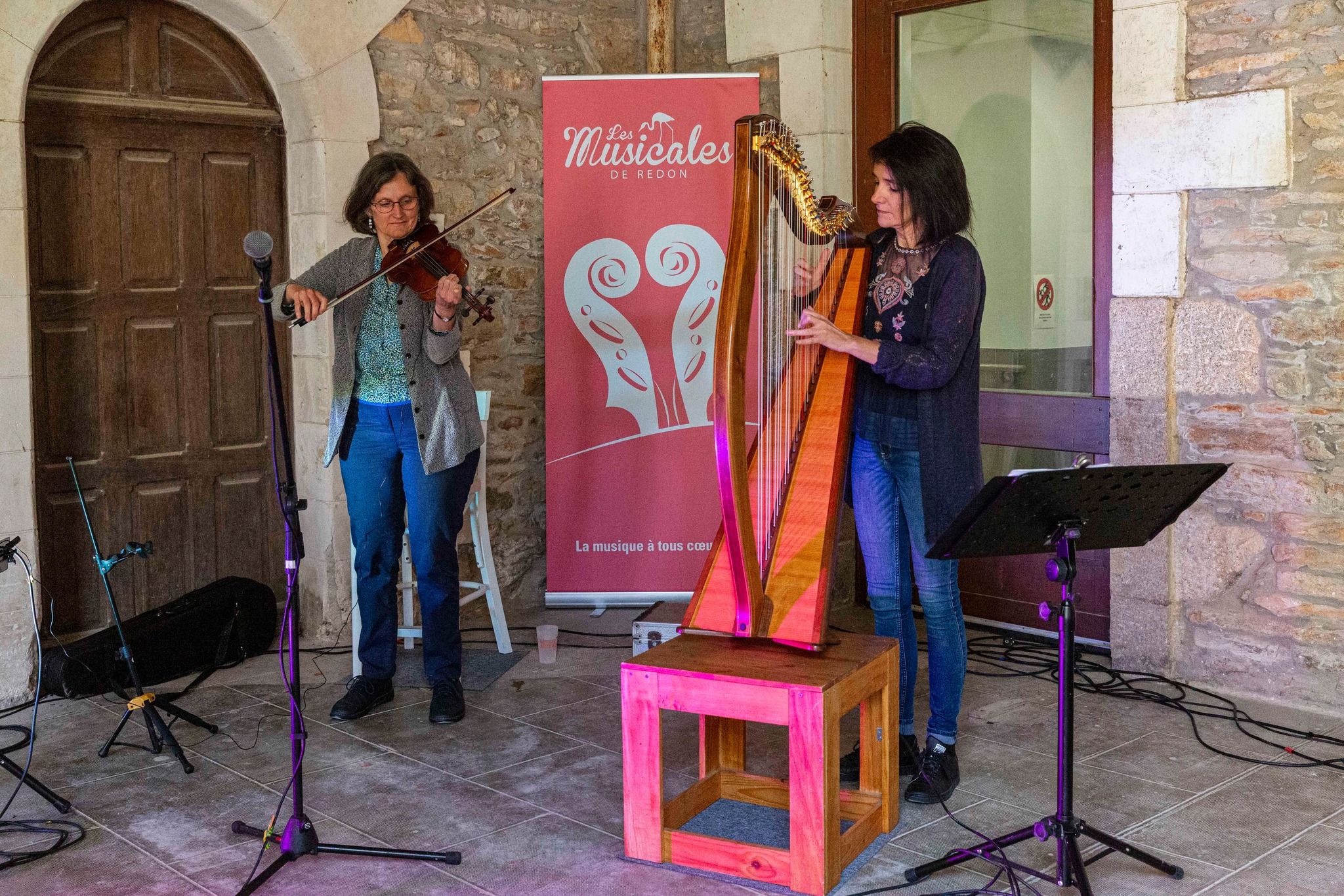 Concert  Duo "Brumes" Chantal Arnould (violon) et Aurore Bréger (harpe celtique)