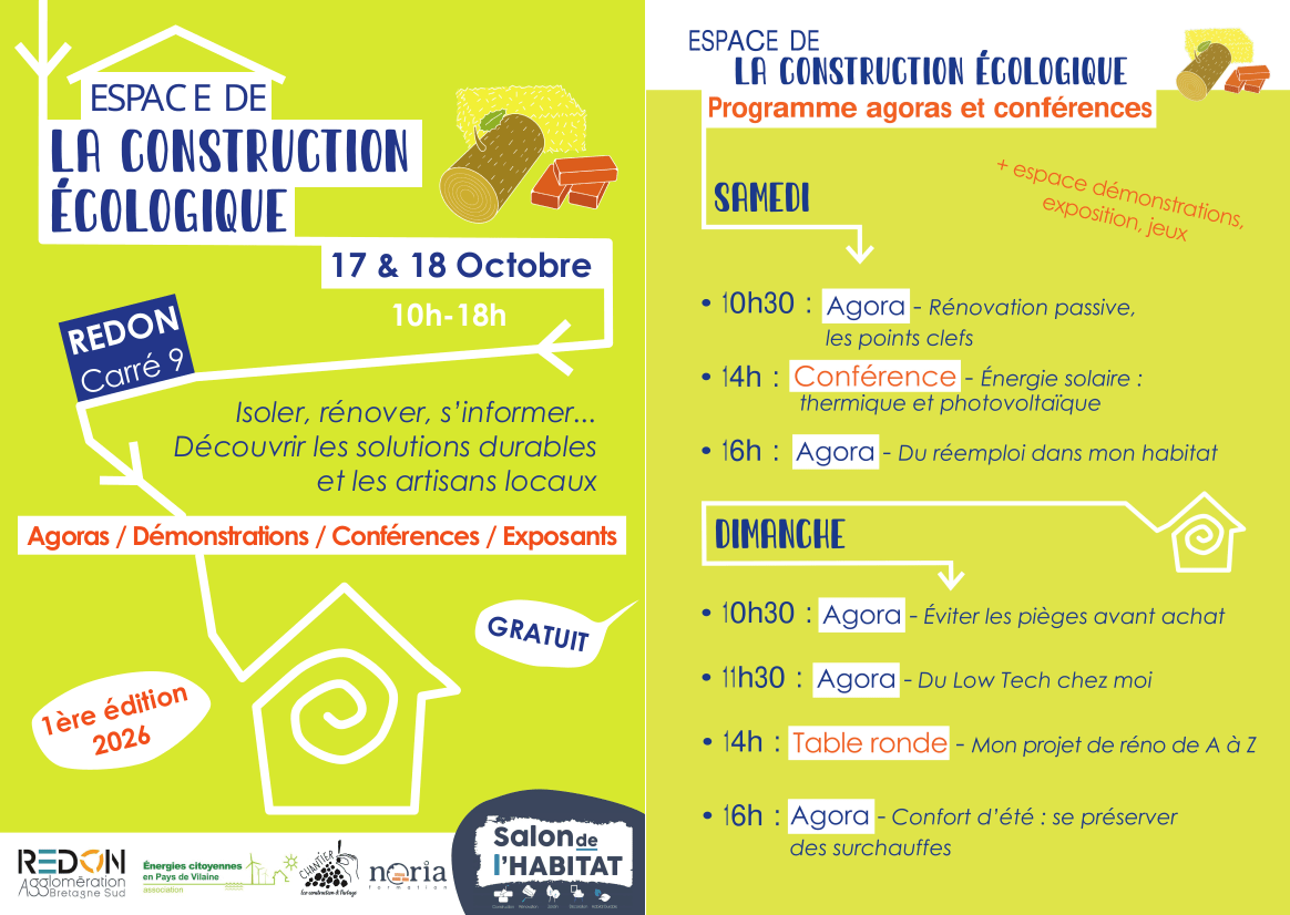 Espace de la construction écologique, au salon de l'habitat