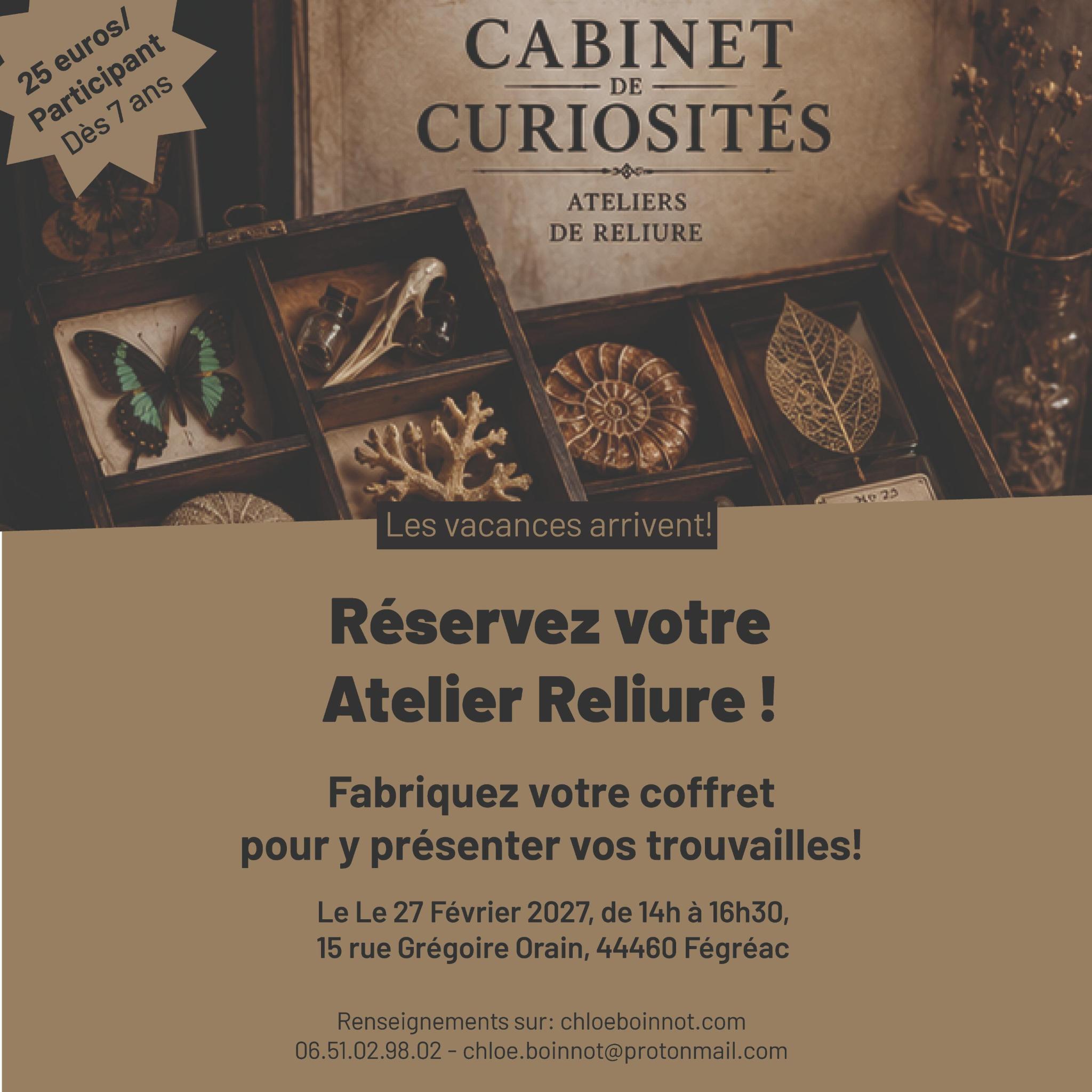 Atelier de Cartonage - Cabinet de curiosités