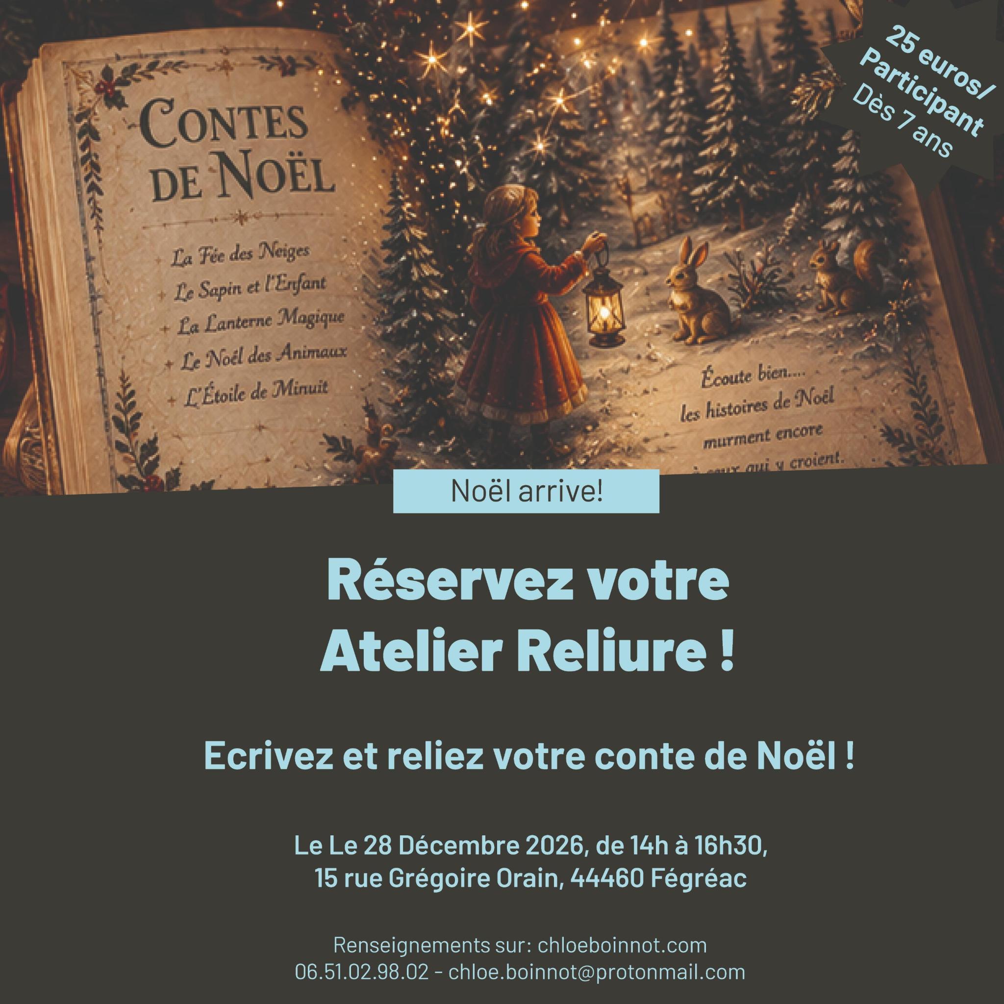 Atelier de reliure - Conte de Noël