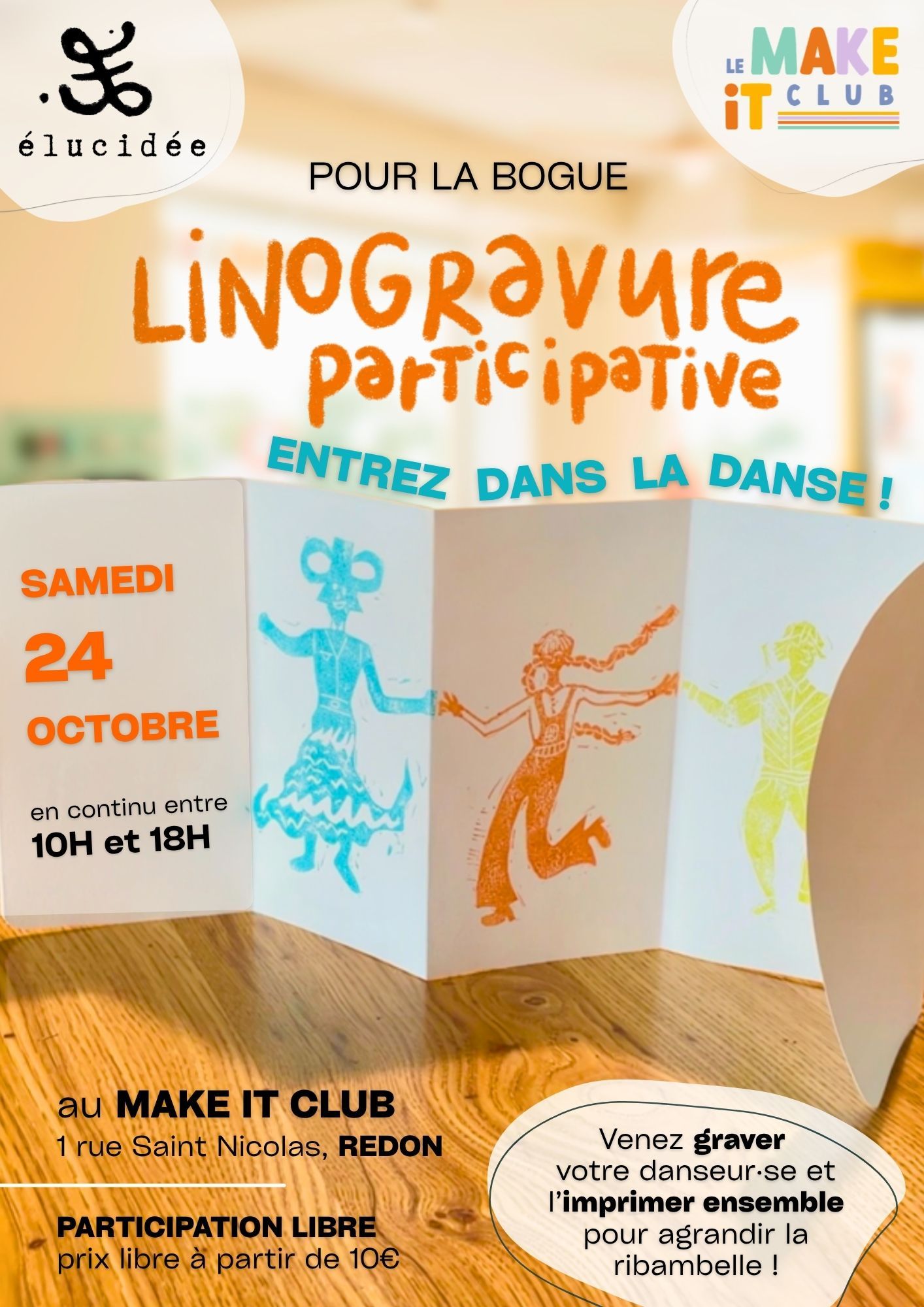 Atelier linogravure participative